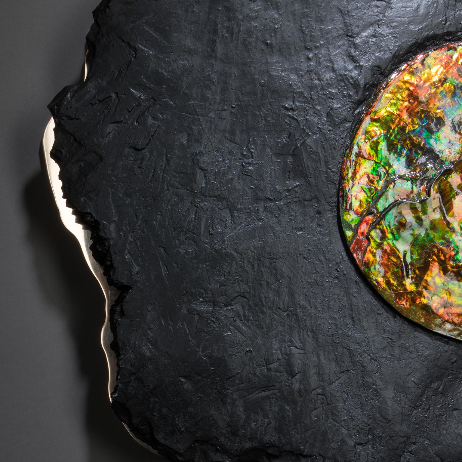 Studio Greytak 'Ammonite on Bronze' Ammonite and Mirror Polished Bronze Wall Art For Sale 2