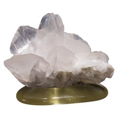 Studio Greytak 'Calcite on Cast Glass Base' White & Clear Calcite & Yellow Glass