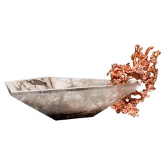Studio Greytak Crystal Bling Bowl 37, Copper on Smokey Quartz