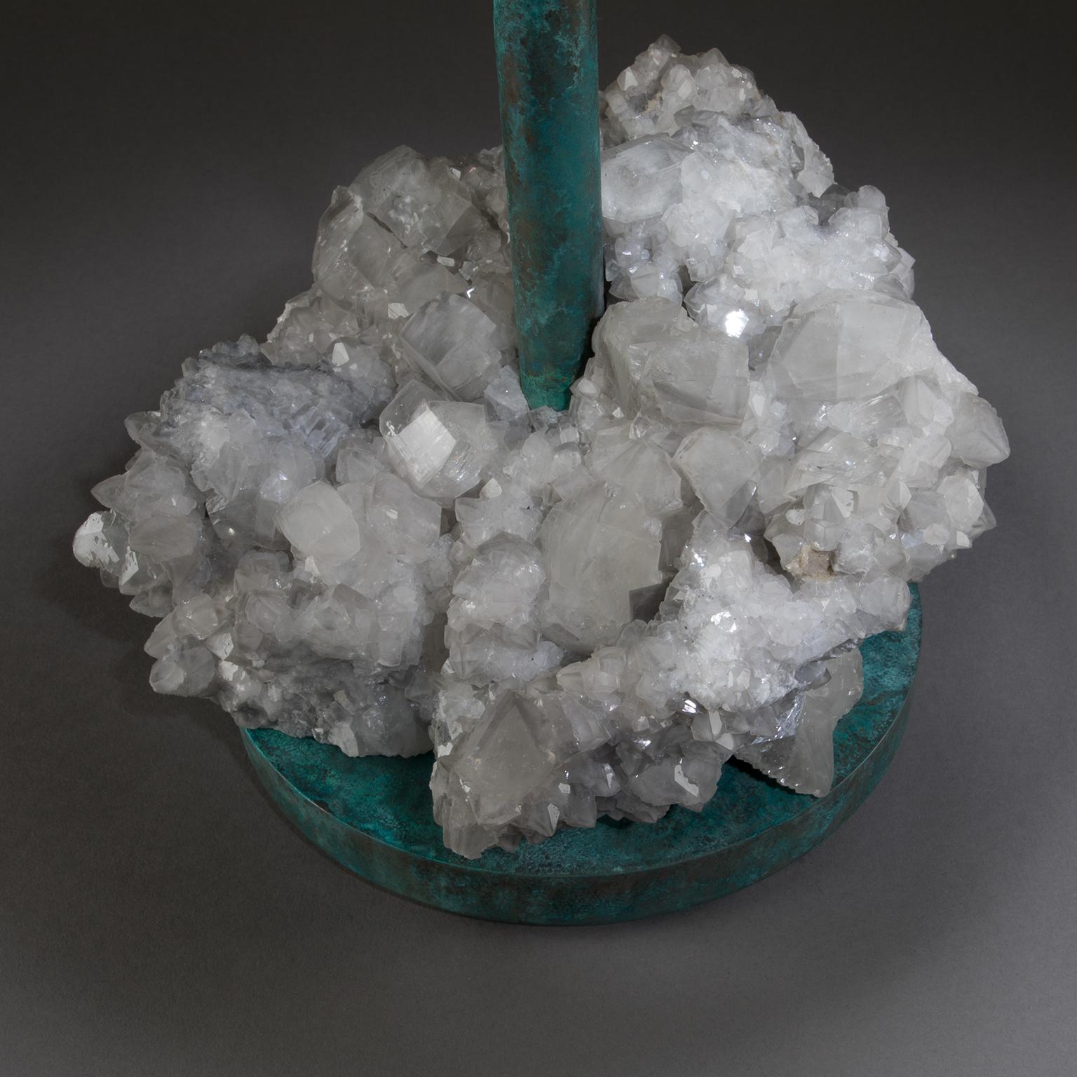 Modern Studio Greytak 'Havana Table 10' Manganoan Calcite and Copper Patina For Sale