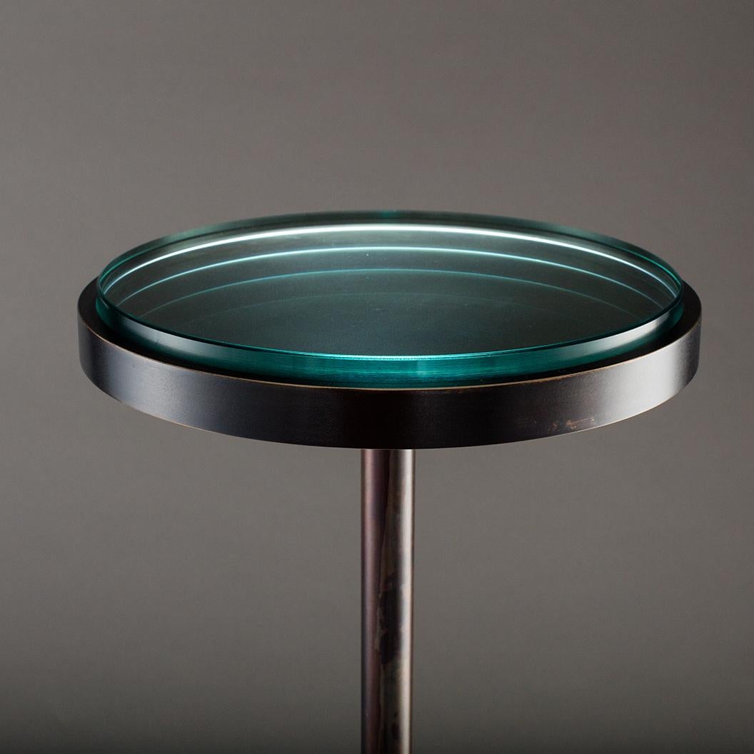 Modern Studio Greytak 'Havana Table 4'  Himalayan Quartz & Bronze Occasional Table For Sale