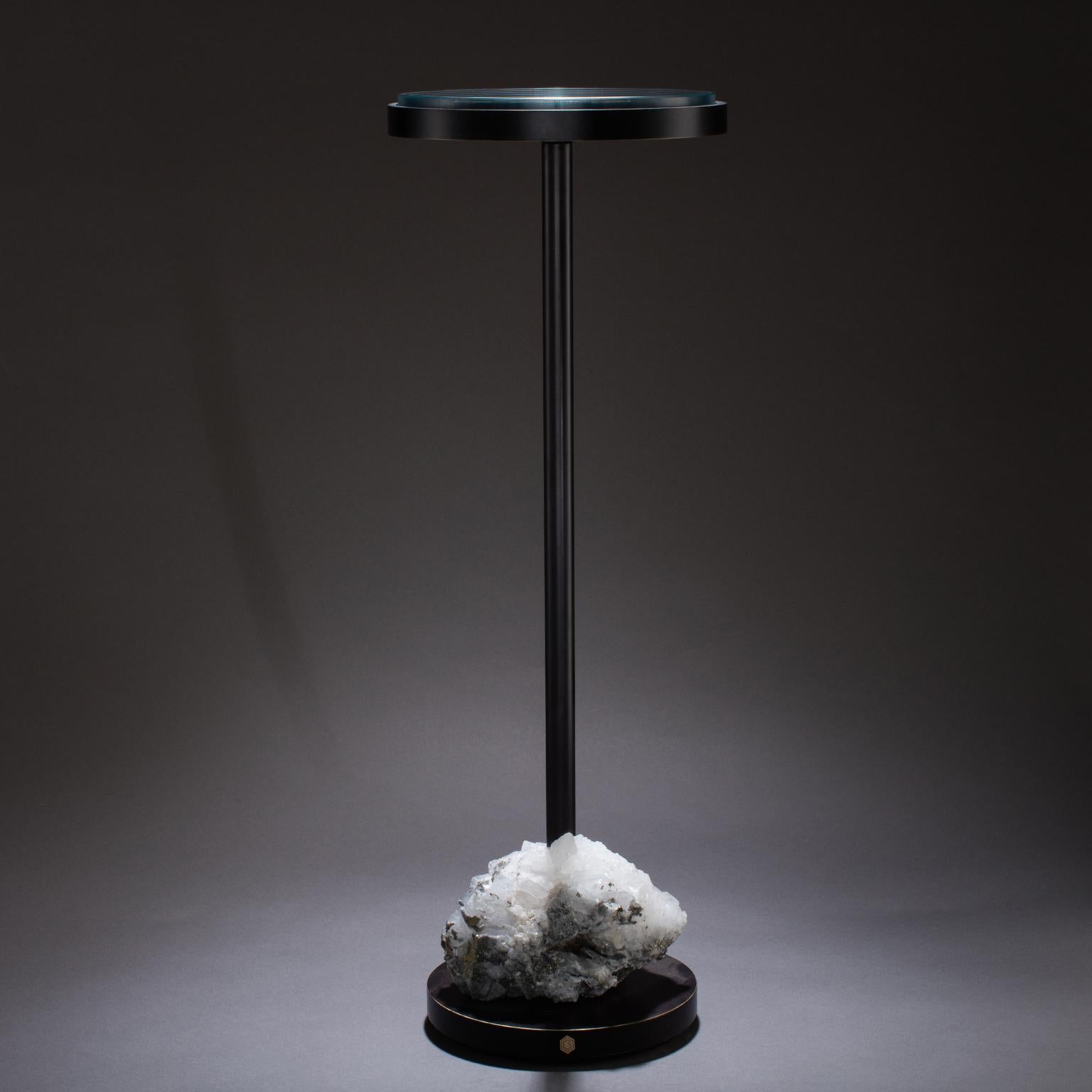 Studio Greytak 'Havana Table 5' Quartz, Mica, and Oil Rubbed Bronze In New Condition For Sale In Missoula, MT