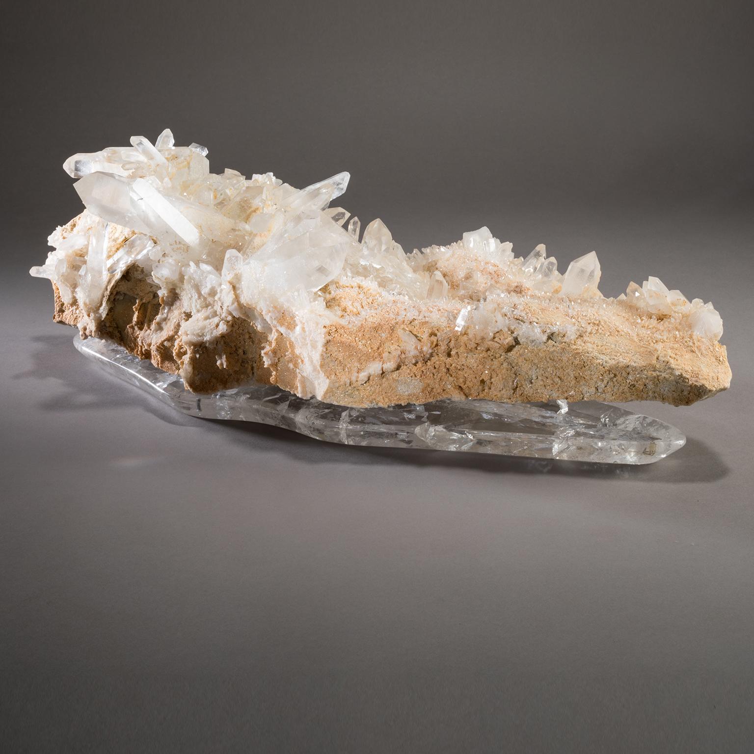 Studio Greytak 'Himalaya-Quarz auf Kristallsockel' Meru Peak Clear Quartz (Moderne)