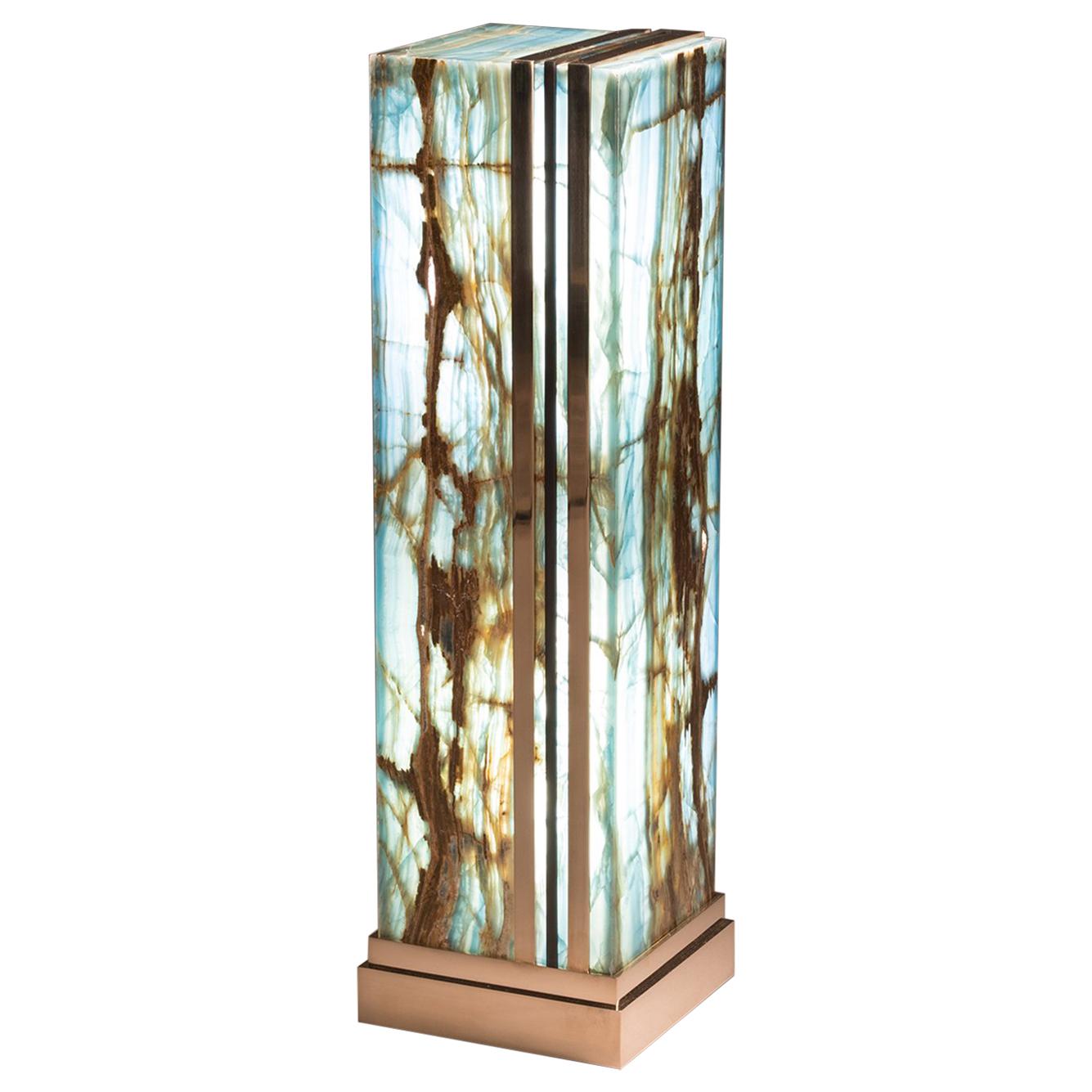 Studio Greytak 
Large Blue Lemans Glo
 Blue, Green, 
Brown Aragonite 
Bronze