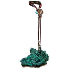 Studio Greytak 'Montana Agate Bolo Tie on Malachite' Turquoise Lariat Necklace
