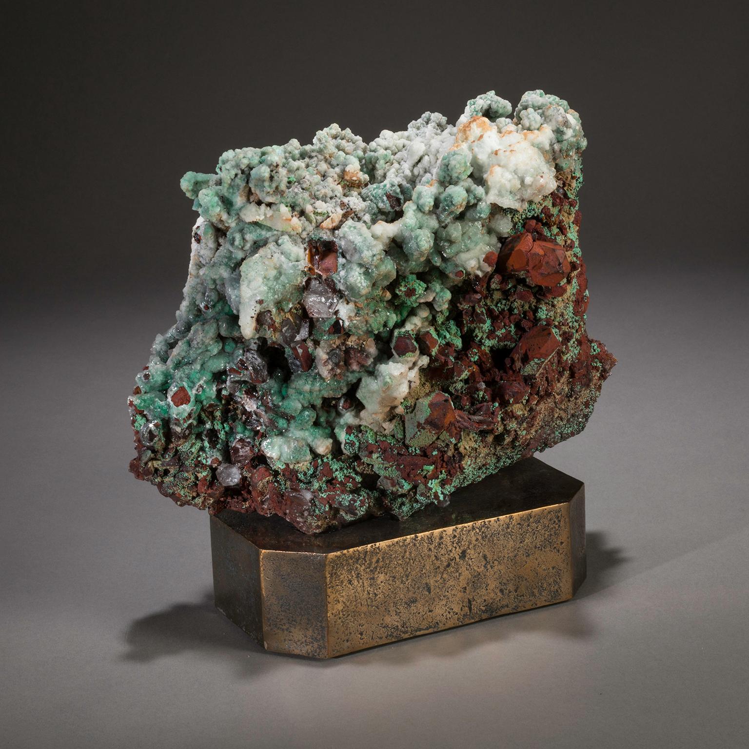 MOROCCAN QUARTZ ON BRONZE BASE

Some of the best minerals in the world are found in the North African Kingdom of Morocco. Geographically diverse, Morocco sits between the North Atlantic Ocean and the Mediterranean Sea and is known for both its