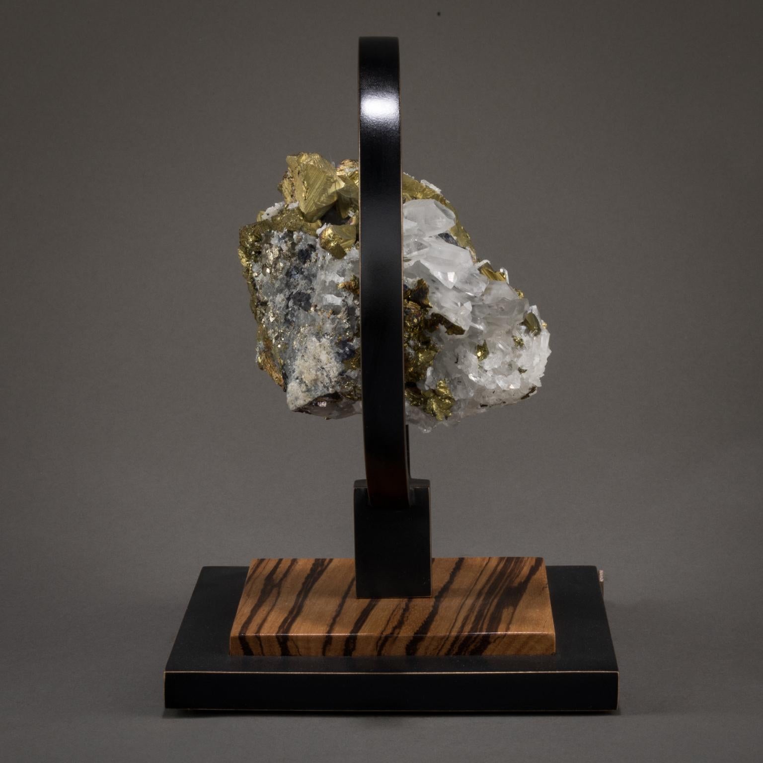 Studio Greytak 'Ouroboros 11' Bronze, Quartz, Sphalerite, and Chalcopyrite For Sale 1