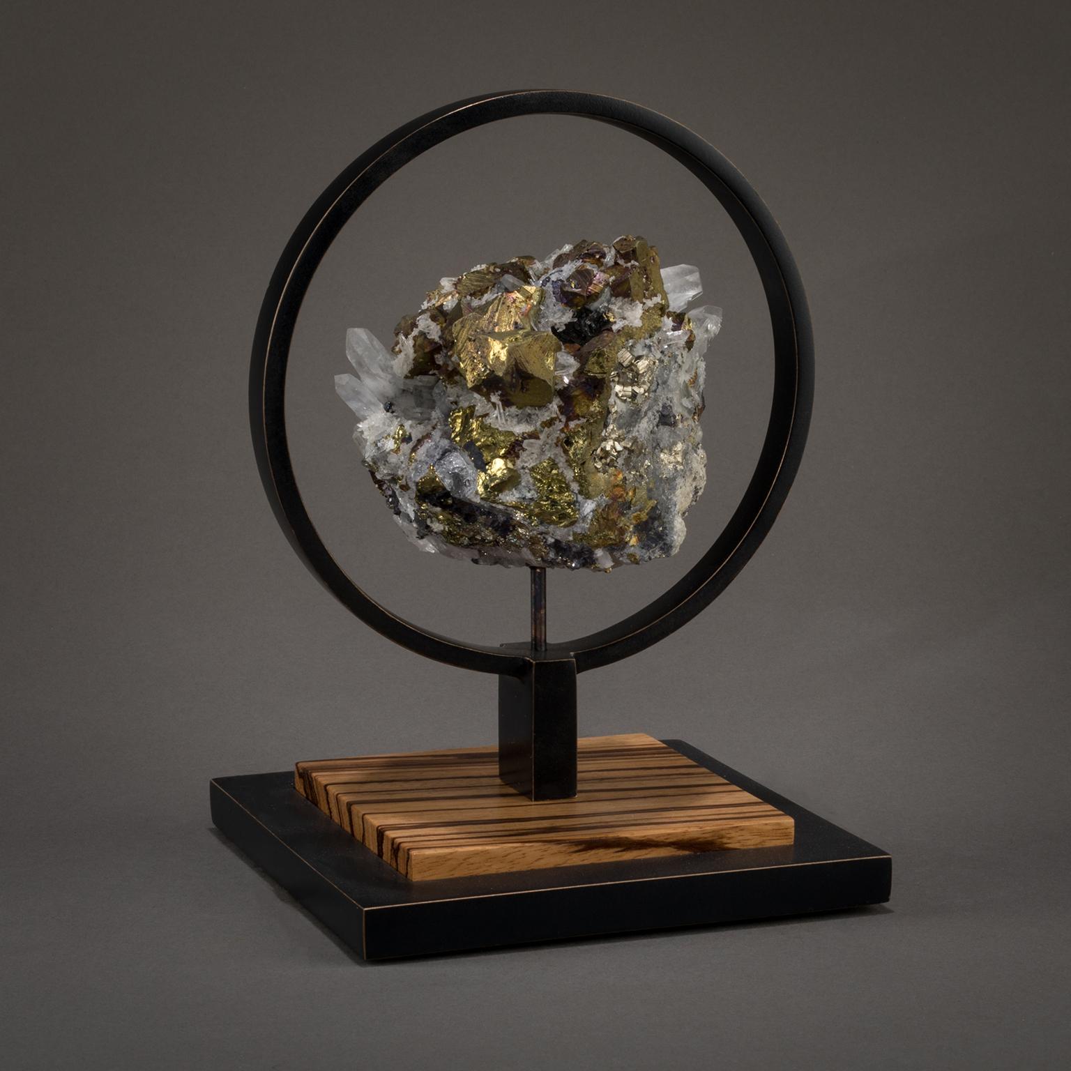 Studio Greytak 'Ouroboros 11' Bronze, Quartz, Sphalerite, and Chalcopyrite For Sale 3