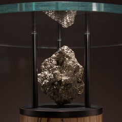 Studio Greytak 'Peekaboo Table 5' Natural Pyrite, Spalted Maple and Bronze