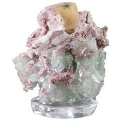 Studio Greytak 'Stilbite, Calcite and Apophyllite on Crystal Base' Pedestal Art