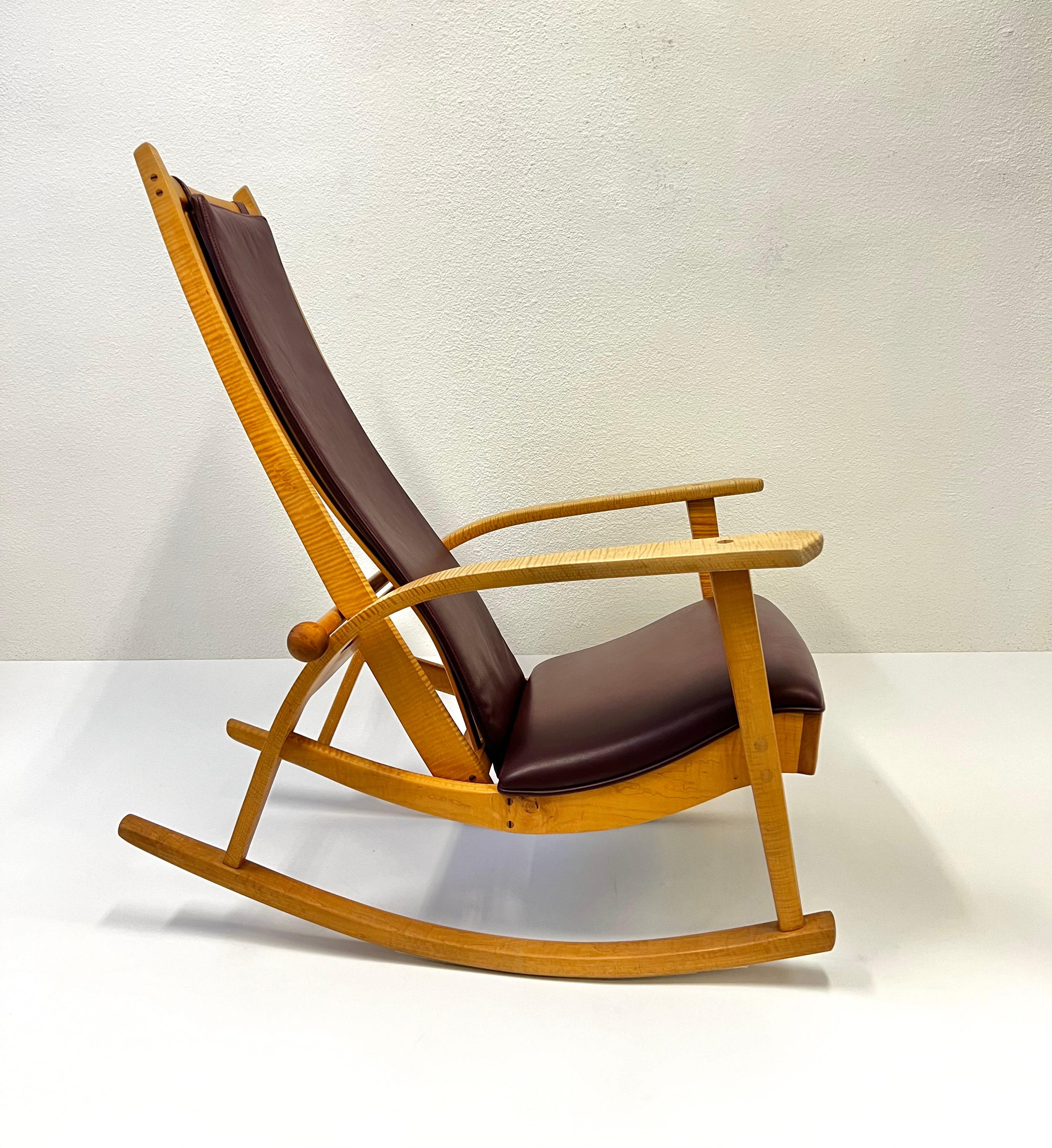 Studio Hand Crafted Rocking Chair by Robert Erickson  In Good Condition In Palm Springs, CA