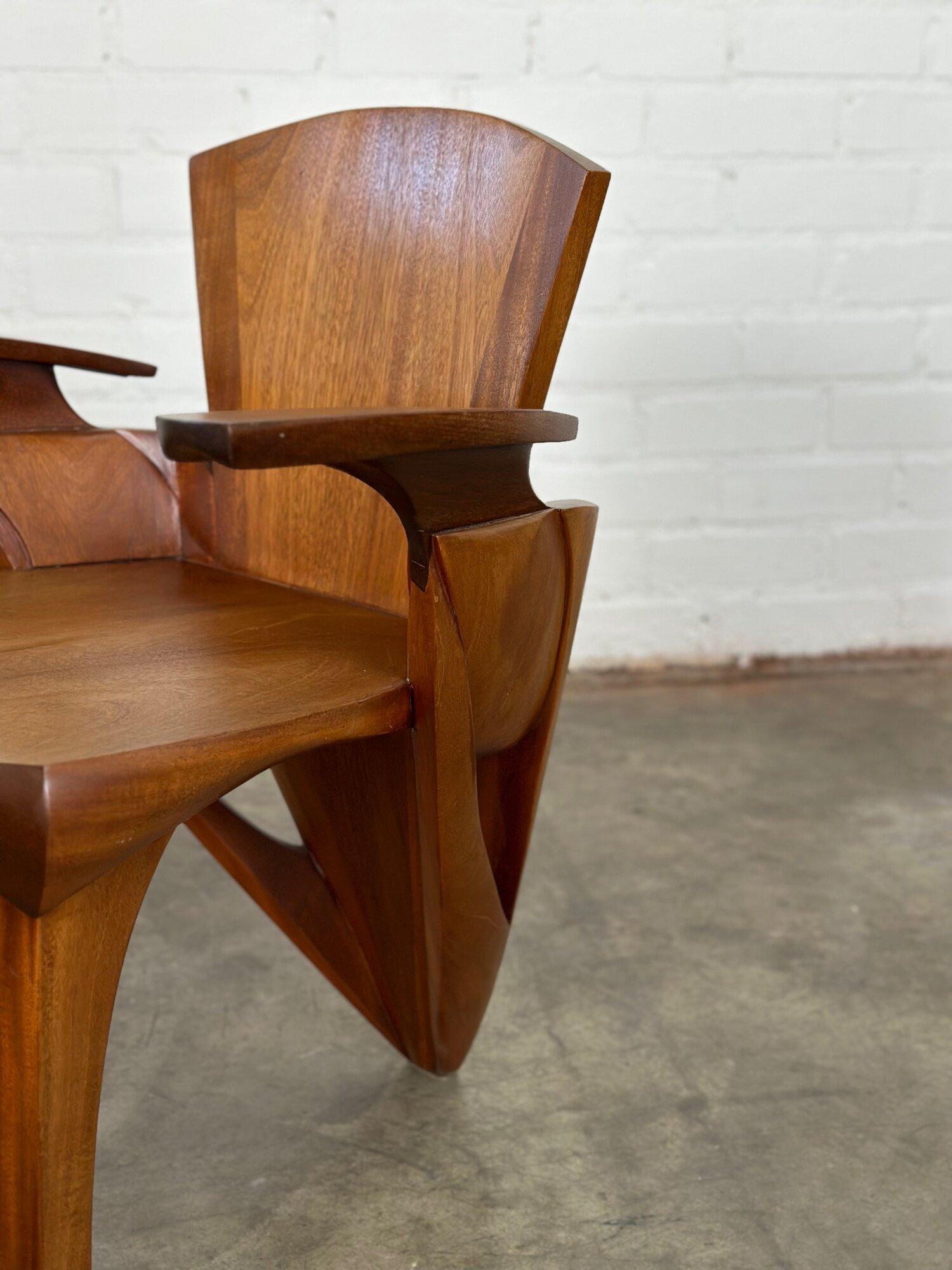 Studio handcrafted Side chairs -pair For Sale 5