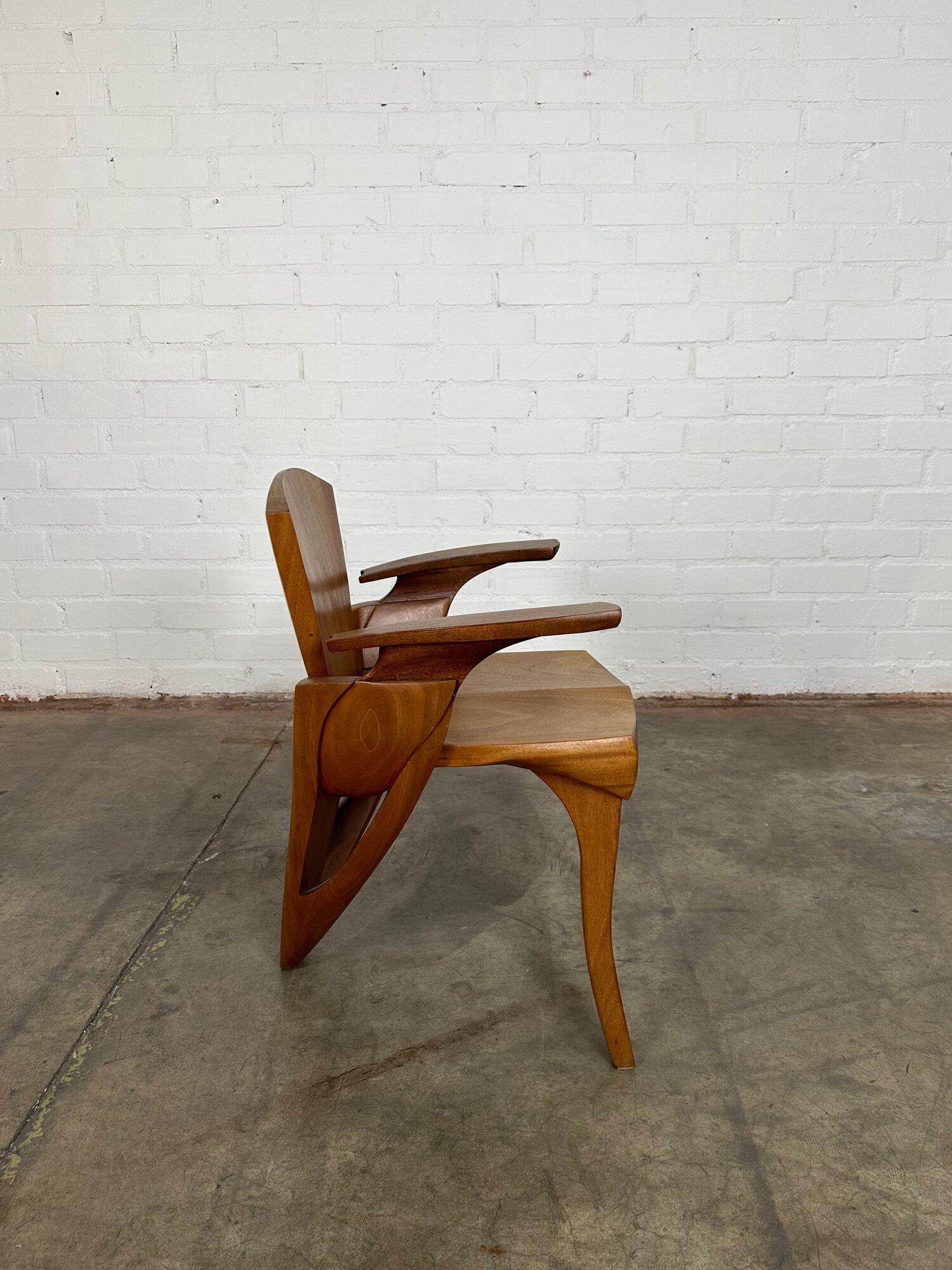 Studio handcrafted Side chairs -pair For Sale 2