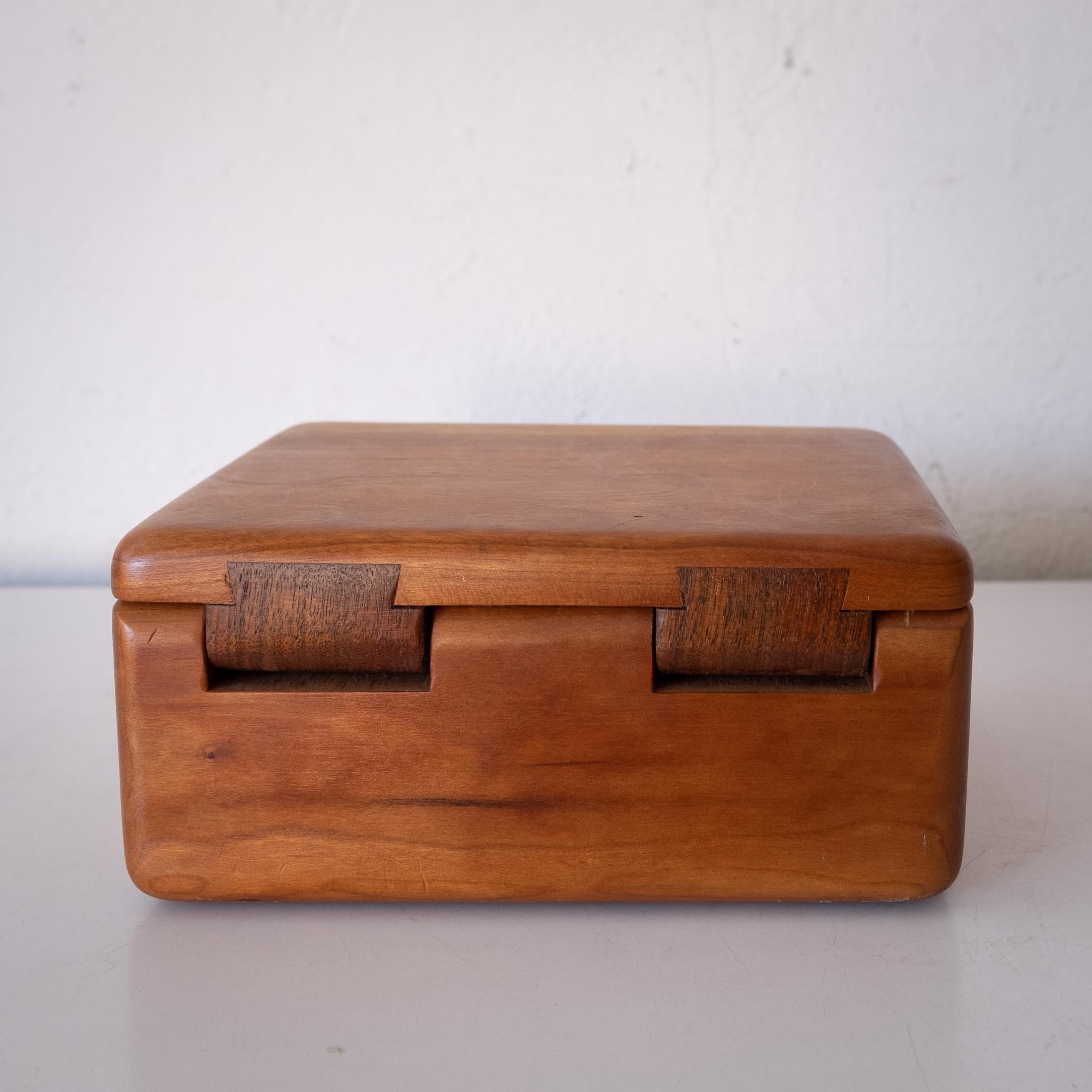 Studio Handcrafted Wood Jewelry Box 1970s For Sale 3