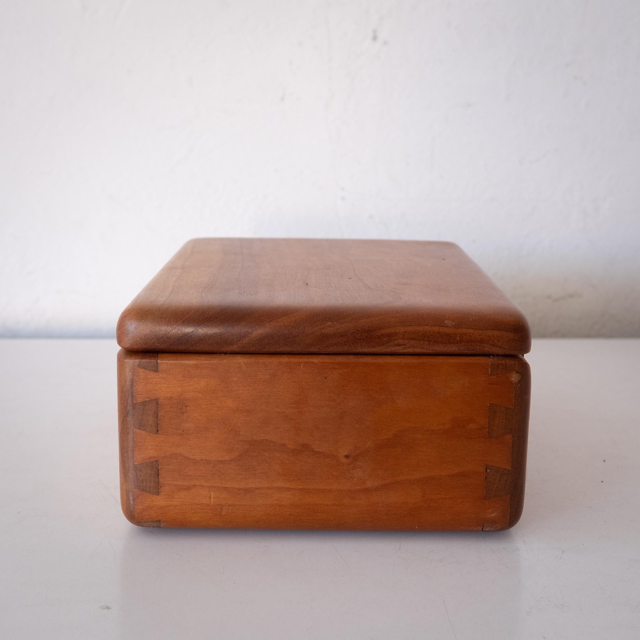 Studio Handcrafted Wood Jewelry Box 1970s For Sale 4