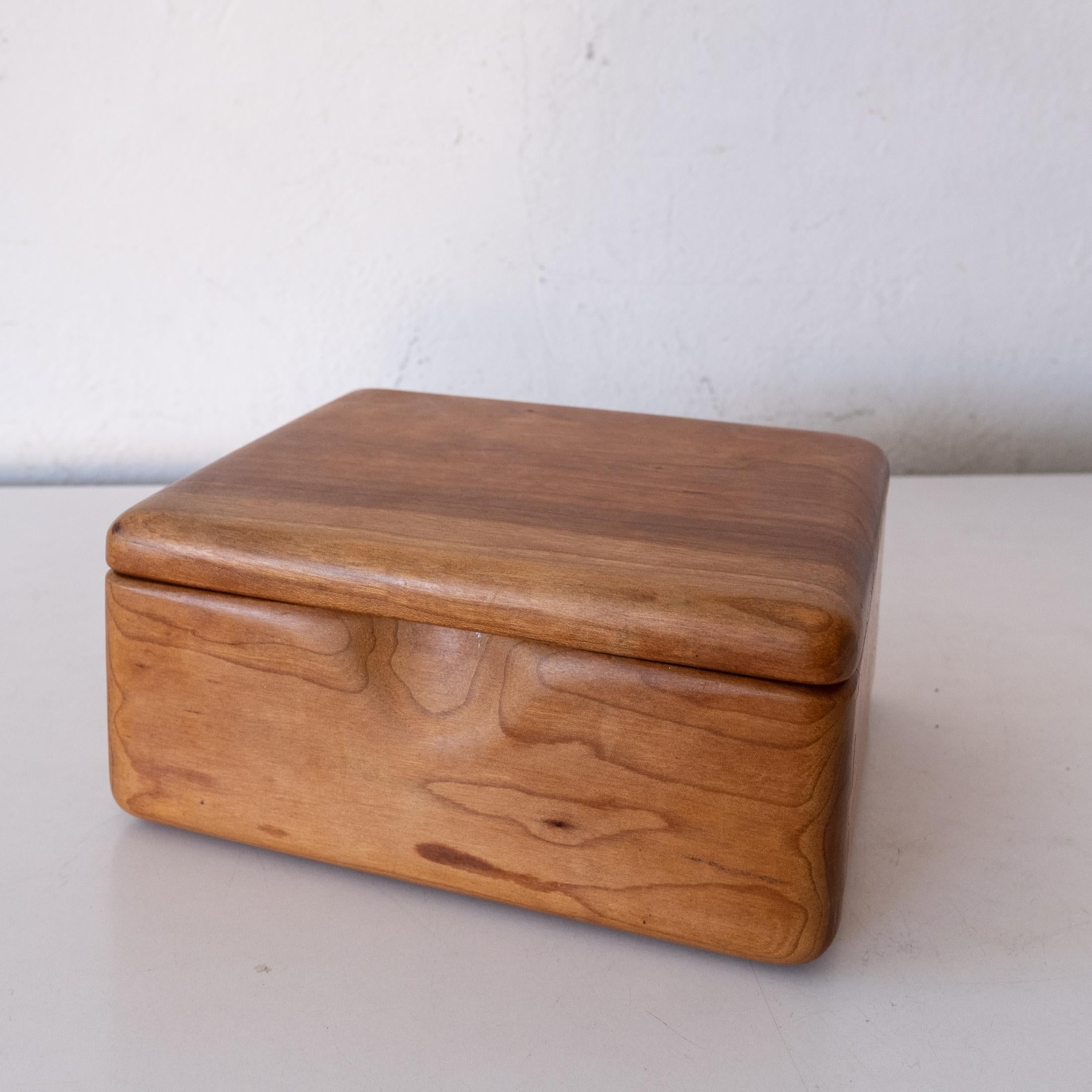 Studio Handcrafted Wood Jewelry Box 1970s For Sale 5