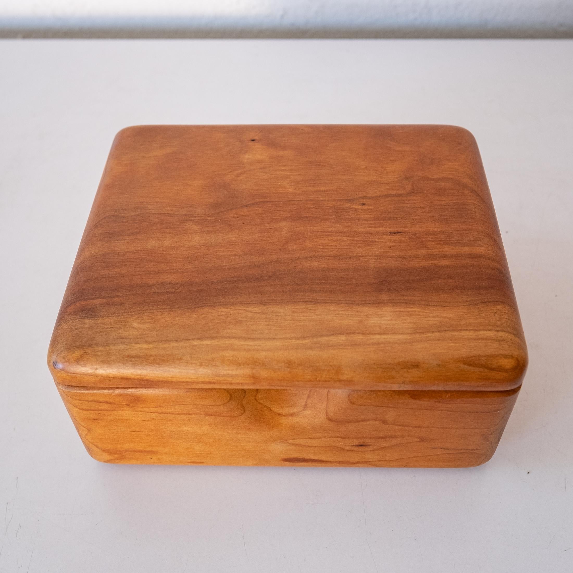 Studio Handcrafted Wood Jewelry Box 1970s For Sale 6