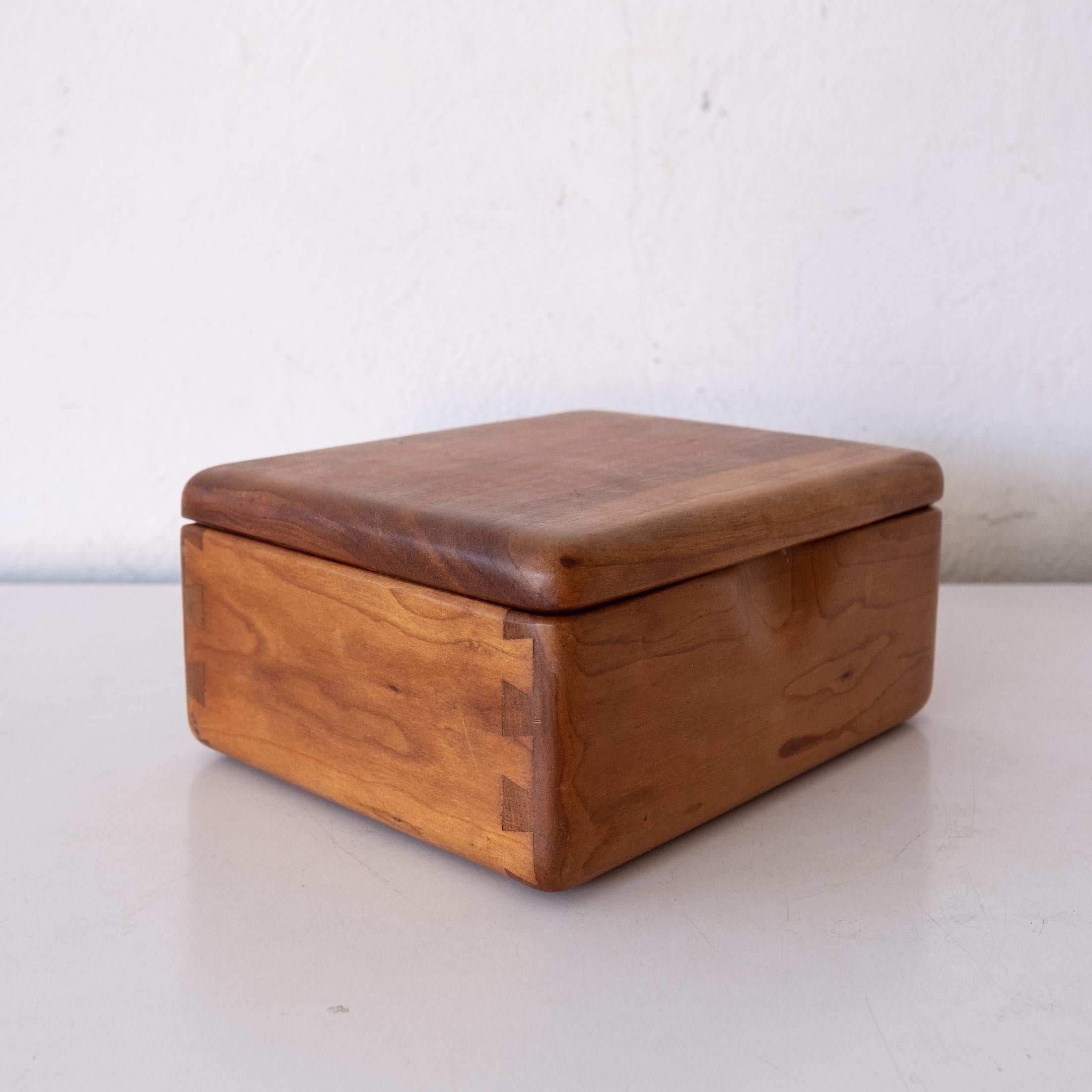 Studio Handcrafted Wood Jewelry Box 1970s For Sale 1