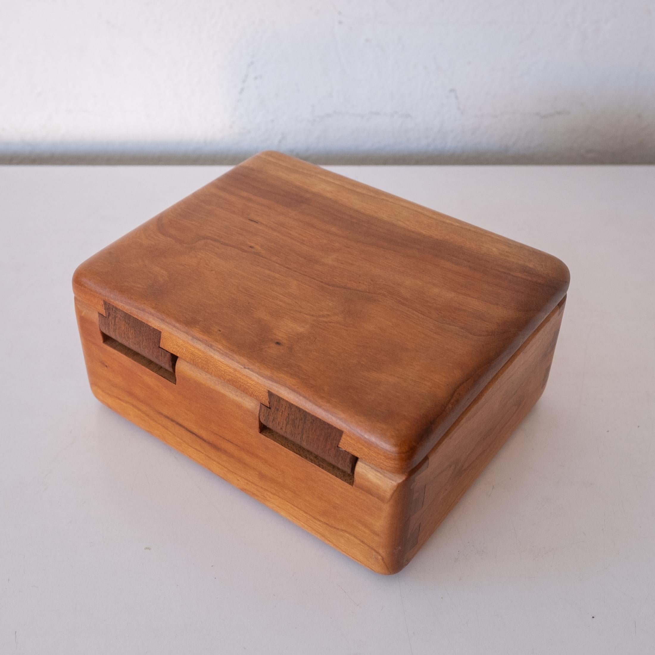 Studio Handcrafted Wood Jewelry Box 1970s For Sale 2