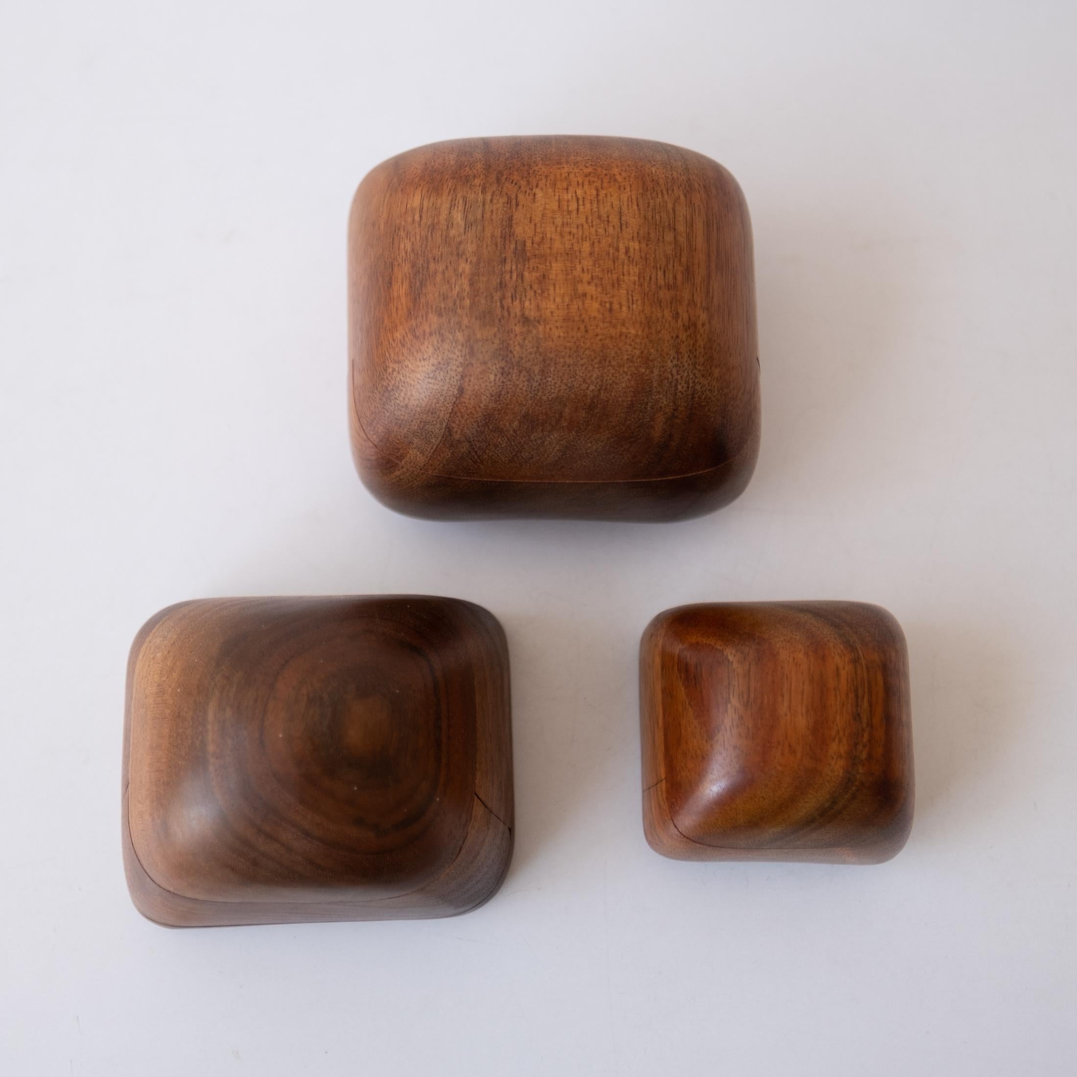 Studio Handcrafted Wood Jewelry Boxes by Dean Santner, 1970s For Sale 6