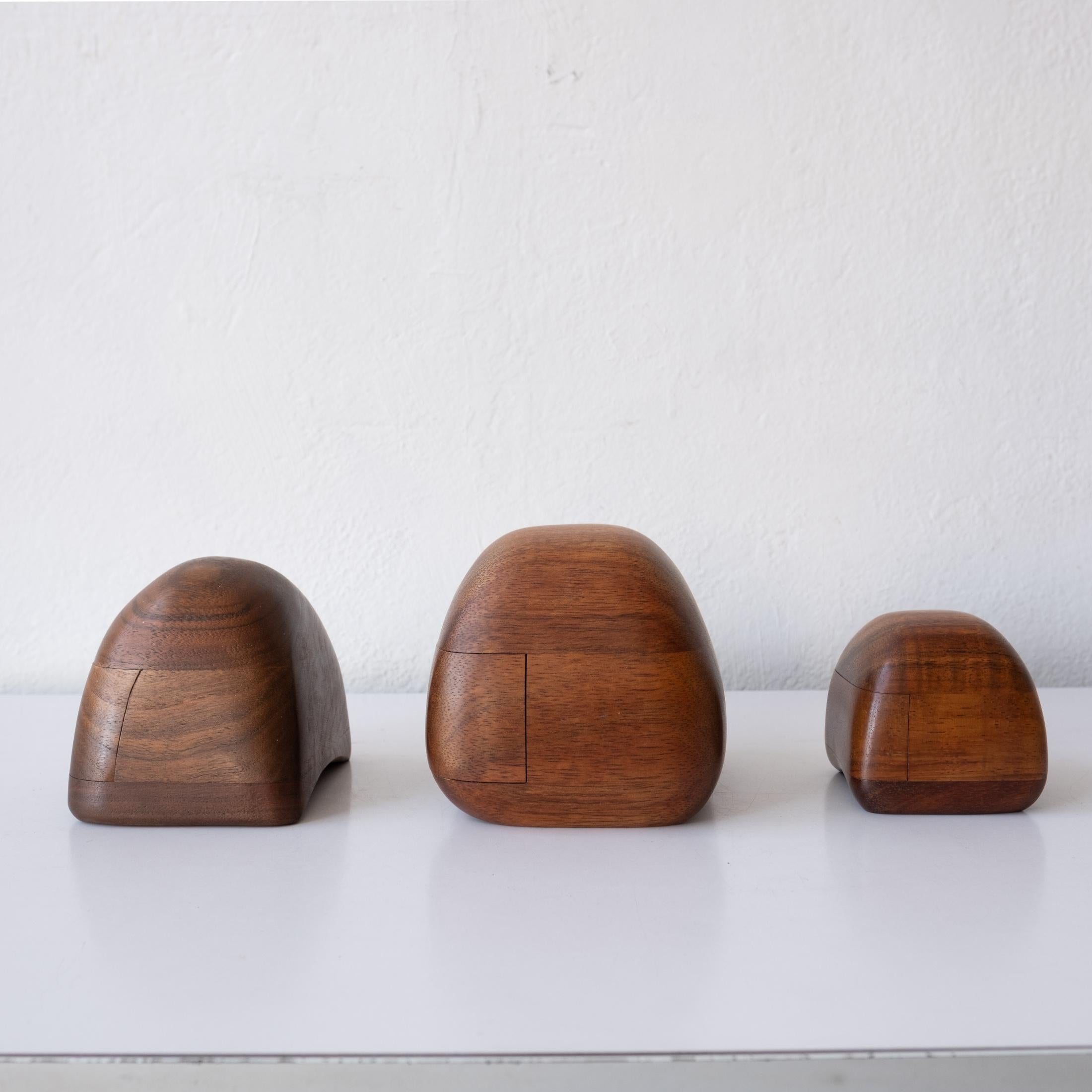 Studio Handcrafted Wood Jewelry Boxes by Dean Santner, 1970s For Sale 2