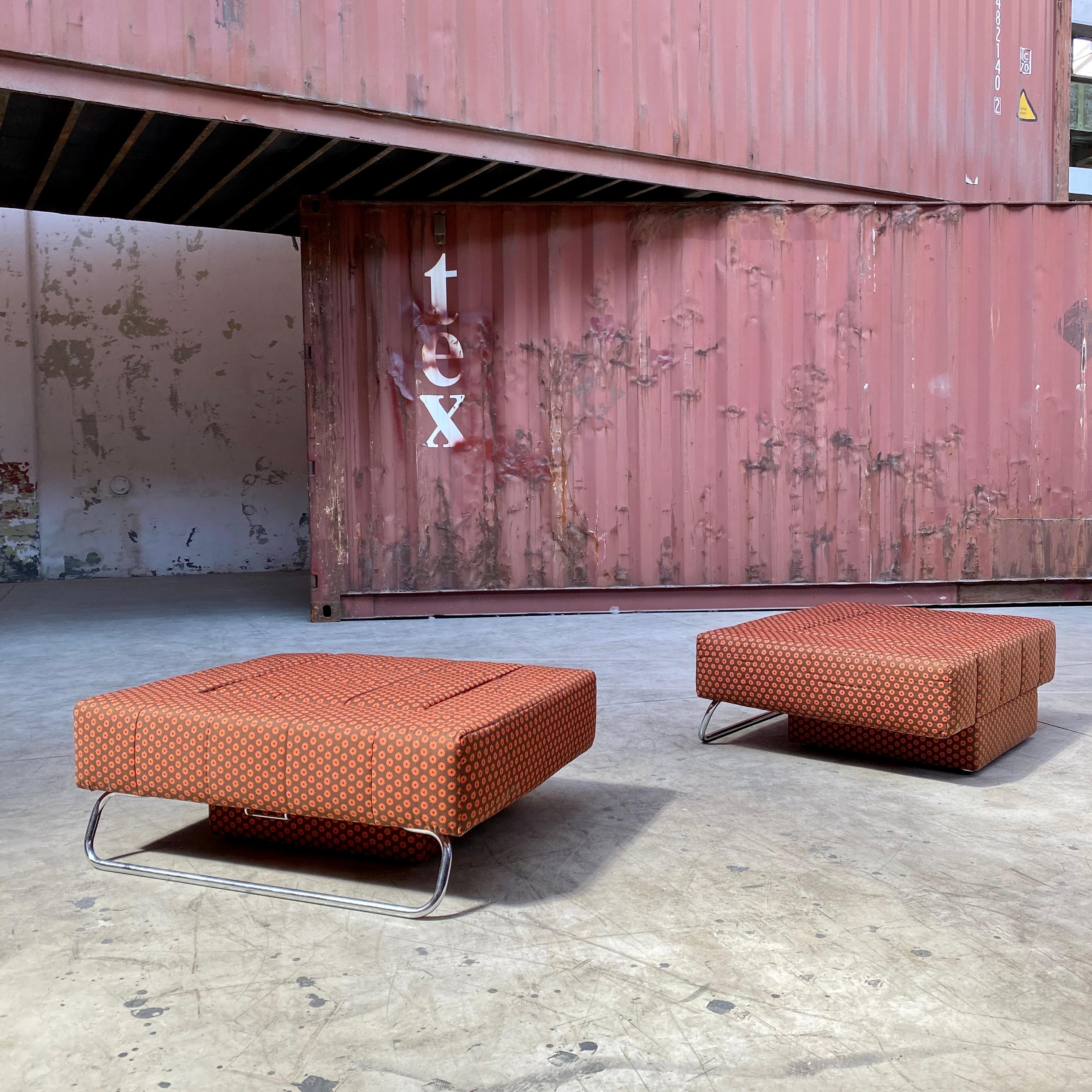Chrome Studio Internotredici “Quadrone” Pair of Armchairs for Bardi Italy, 1975