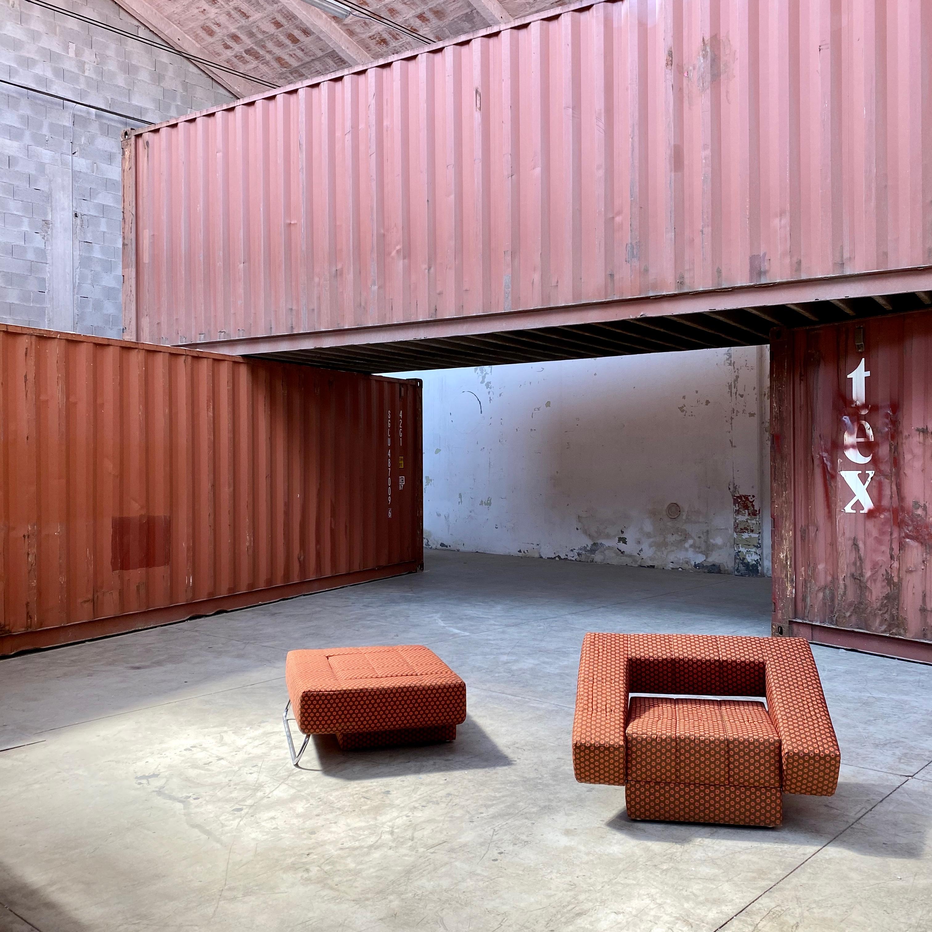 Late 20th Century Studio Internotredici “Quadrone” Pair of Armchairs for Bardi Italy, 1975