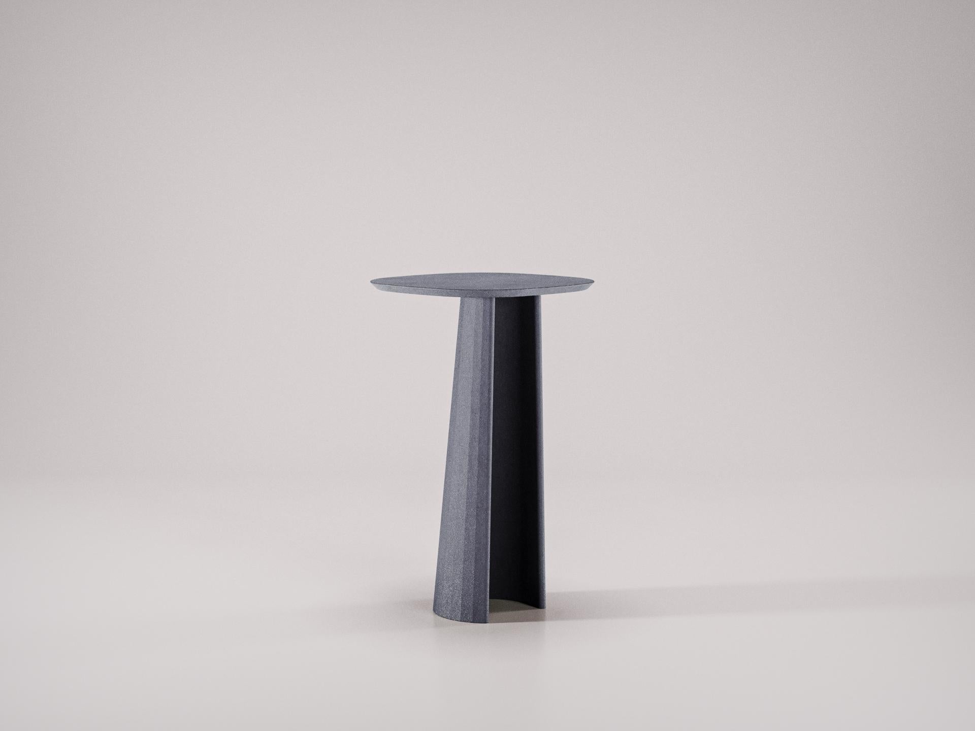 Molded Studio Irvine for F&C Fusto Concrete Pedestal h82 Chocolate Cement Handmade For Sale