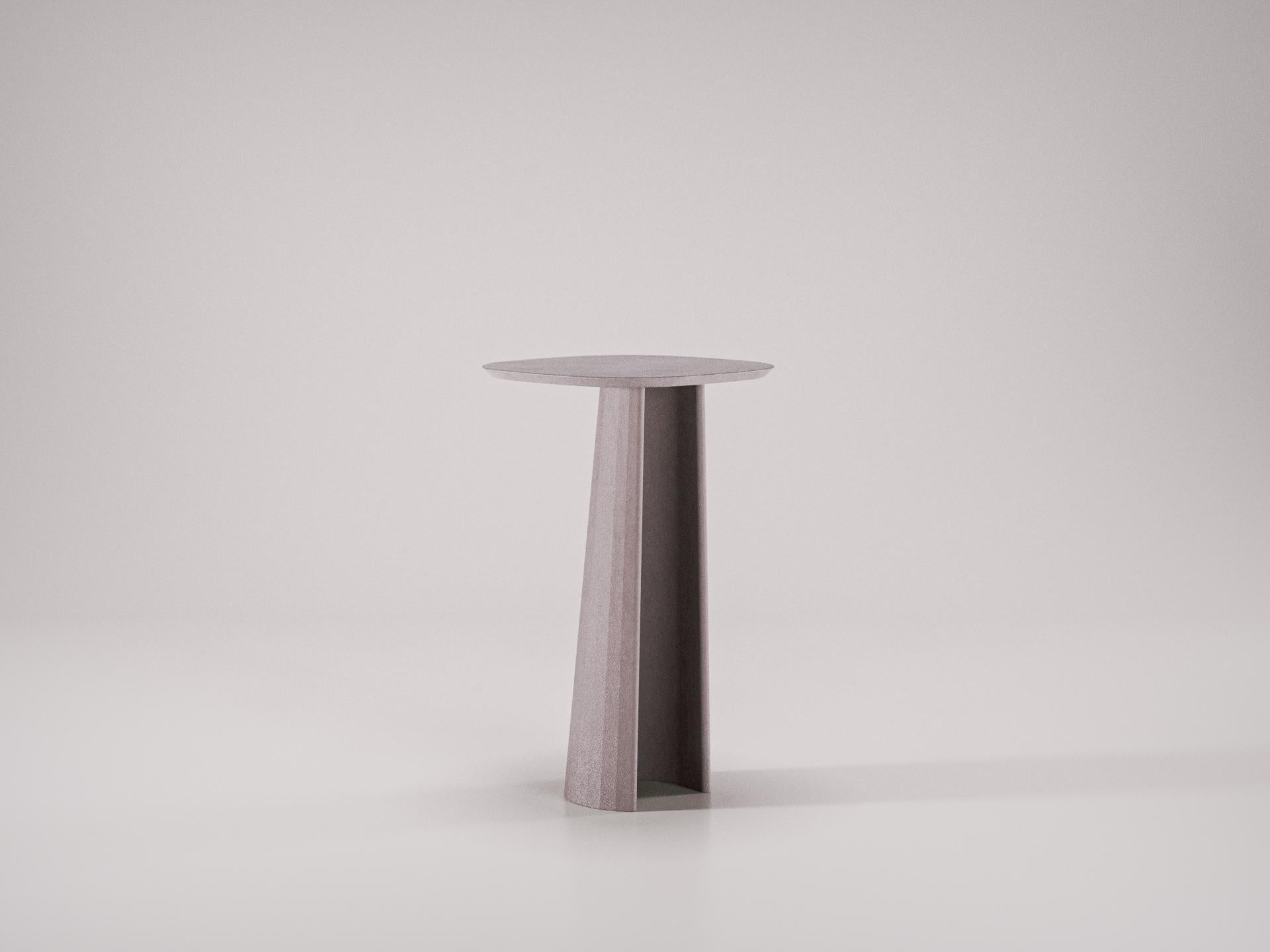 Contemporary Studio Irvine for F&C Fusto Concrete Pedestal h82 Chocolate Cement Handmade For Sale