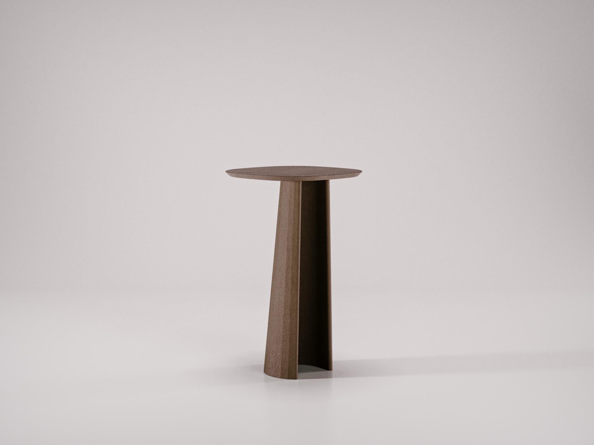 Studio Irvine for F&C Fusto Concrete Pedestal h82 Chocolate Cement Handmade For Sale 2
