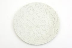 Studio Job for Makkum Pottery Textural Relief White Matt Porcelain Plate