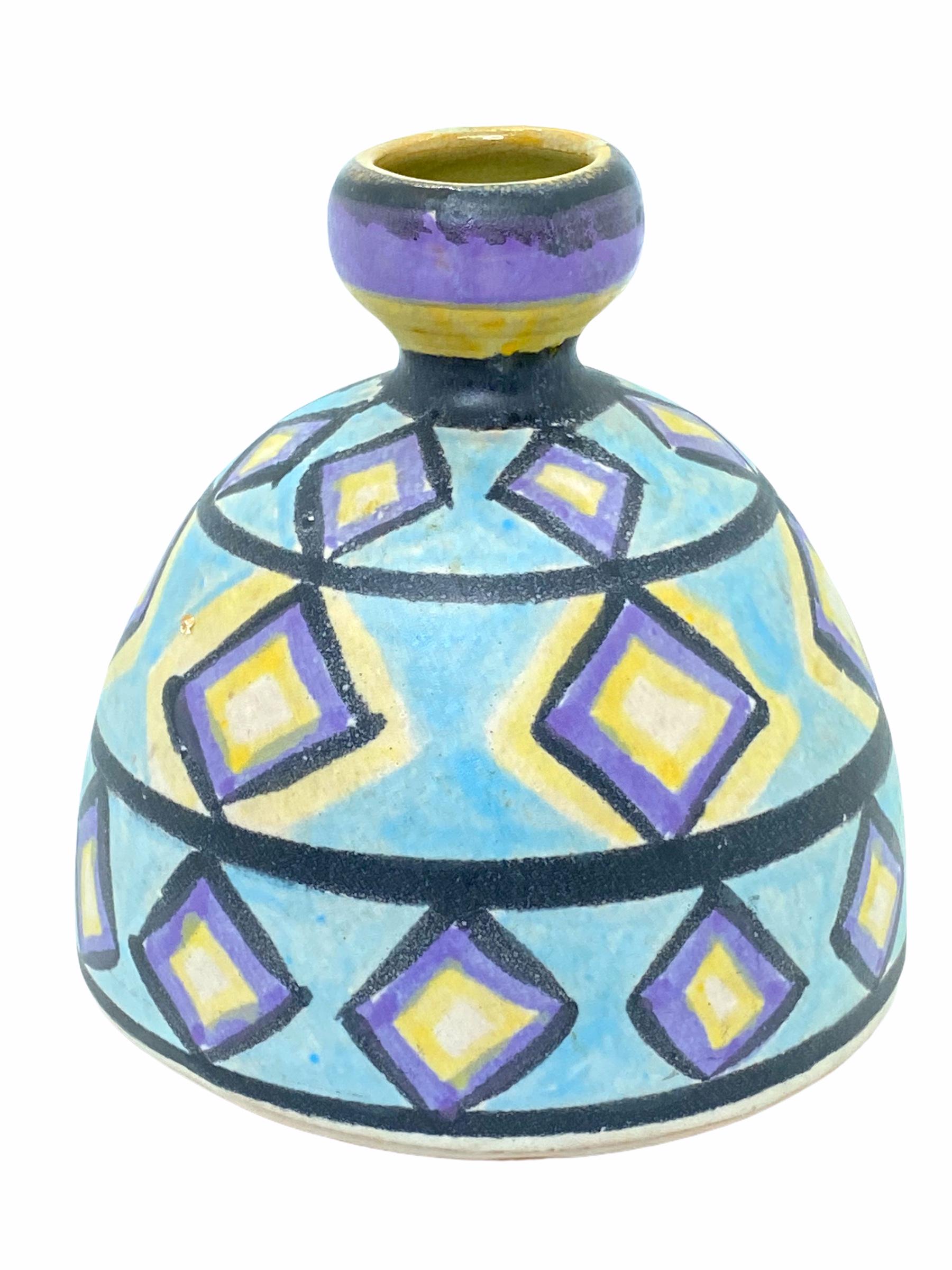Mid-Century Modern Studio Keramik Fat Lava Ceramic Vase Heinz Welte Cologne, Germany, 1970s For Sale