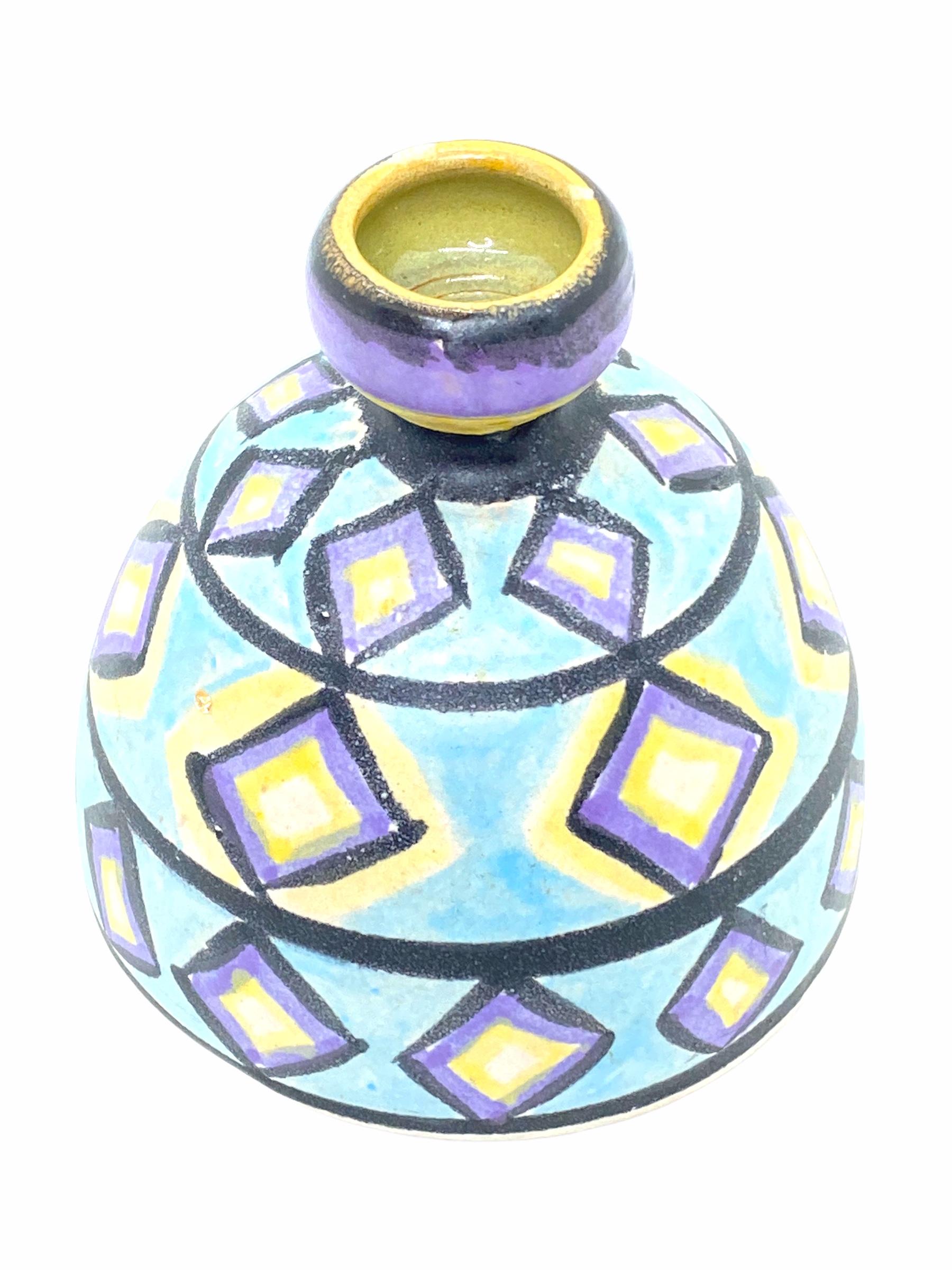 Hand-Crafted Studio Keramik Fat Lava Ceramic Vase Heinz Welte Cologne, Germany, 1970s For Sale