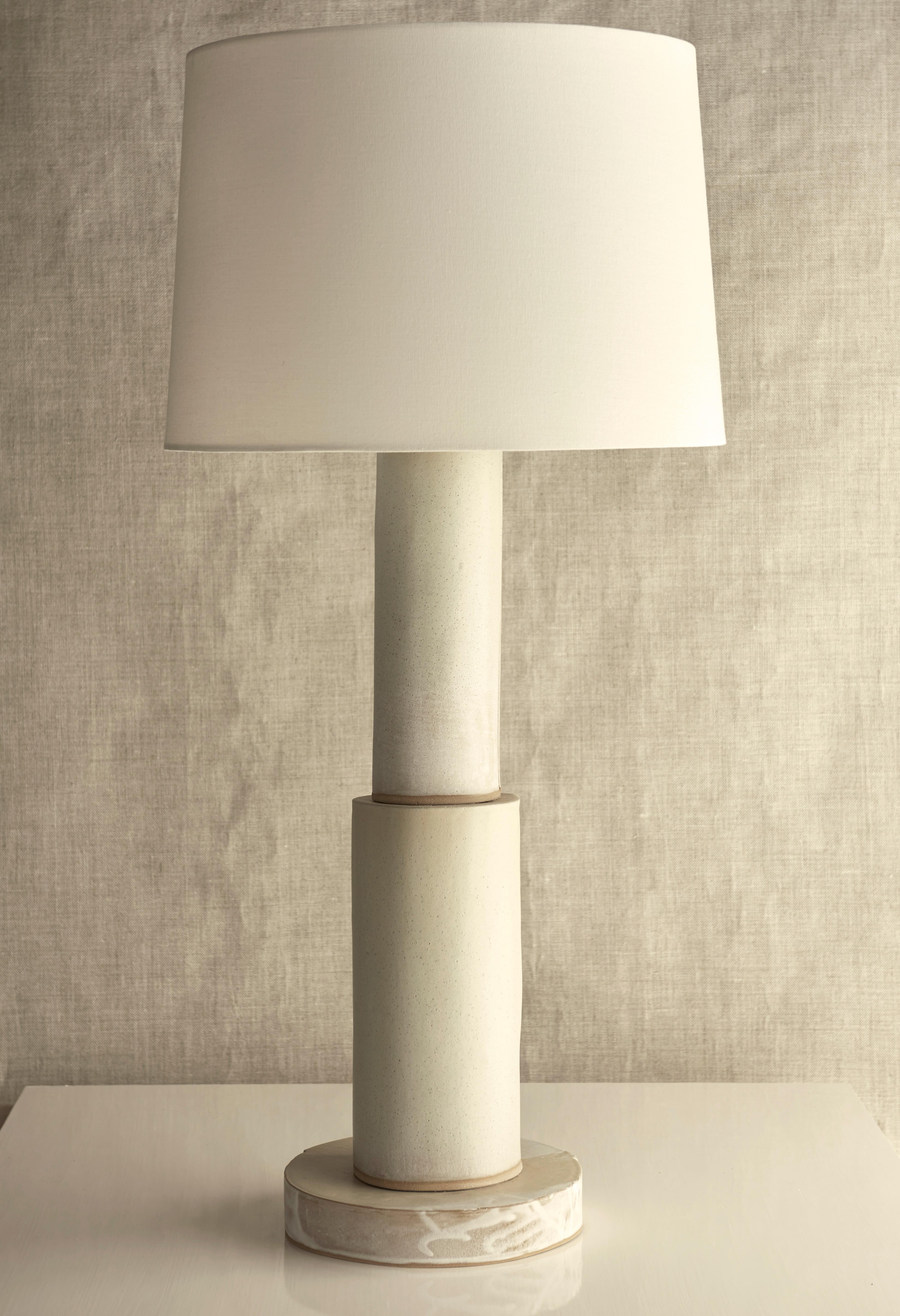 Fired Studio Lamp, Ceramic Sculptural Table Lamp by Dumais Made