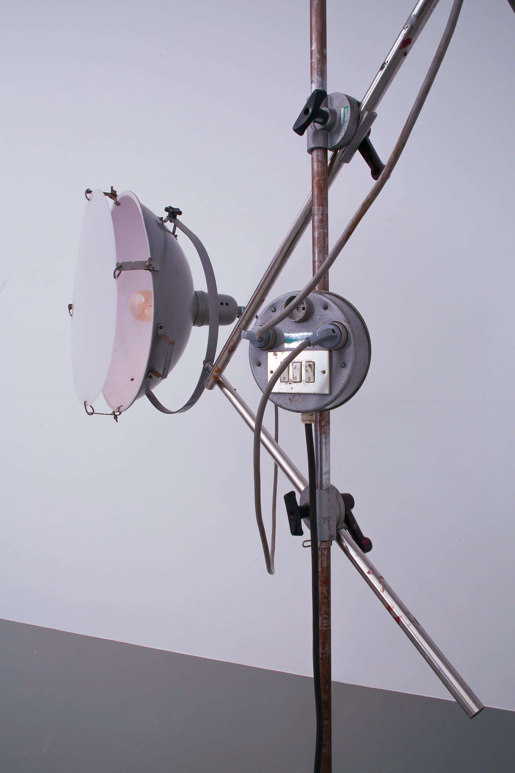 Steel Studio Lamp from Karel Appel's Atelier by Unifot Montreuil, France, 1960's