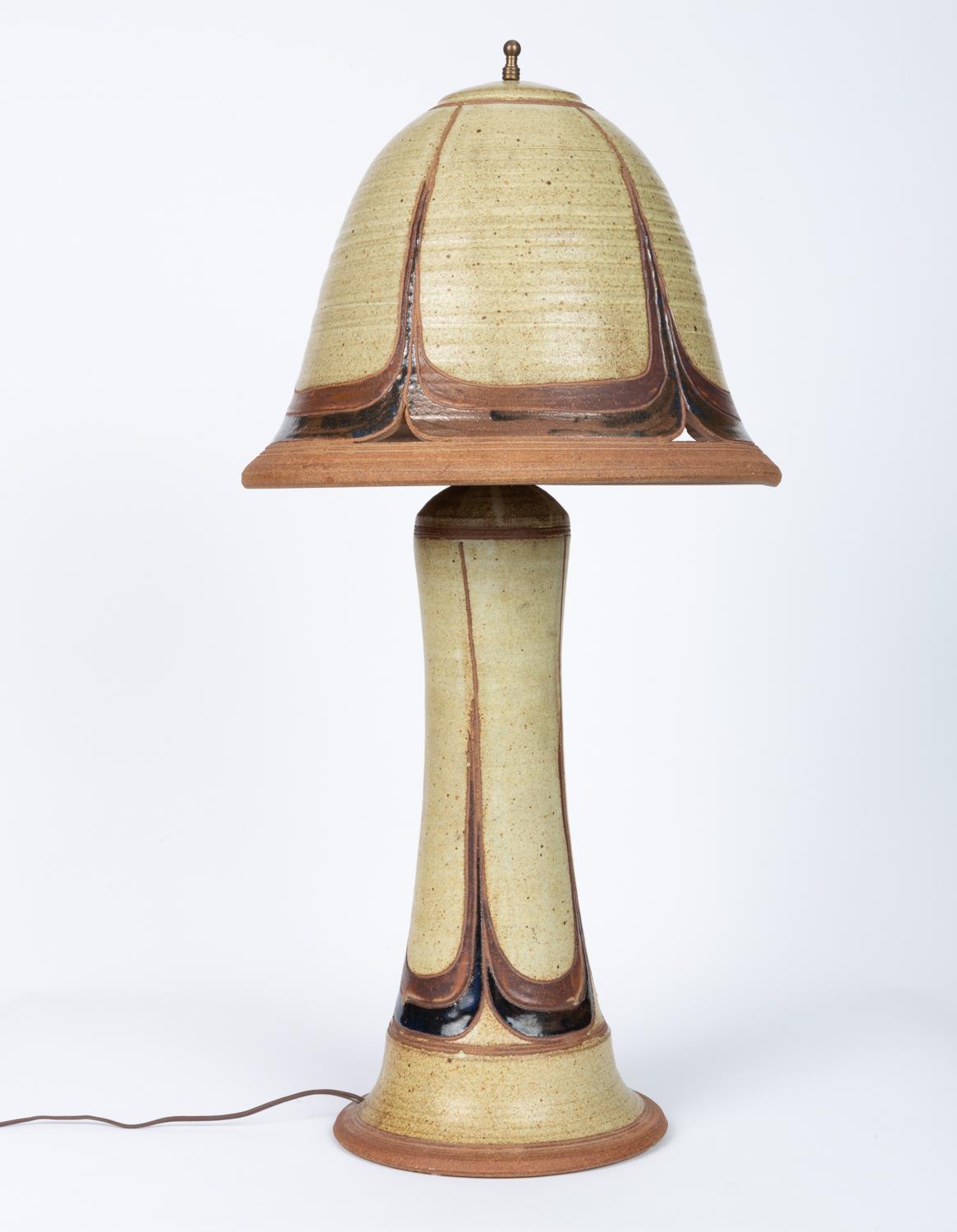 Mid-Century Modern Studio Lamp with Ceramic Lamp Shade