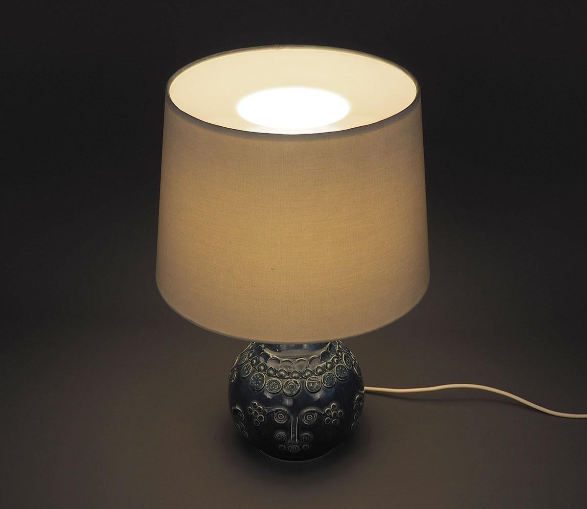 Lampe de table Linee Studio Blue Face par Bjørn Wiinblad pour Rosenthal, années 1960 en vente 1