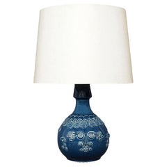 Vintage Studio Line Blue Face Table Lamp by Bjørn Wiinblad for Rosenthal, 1960s