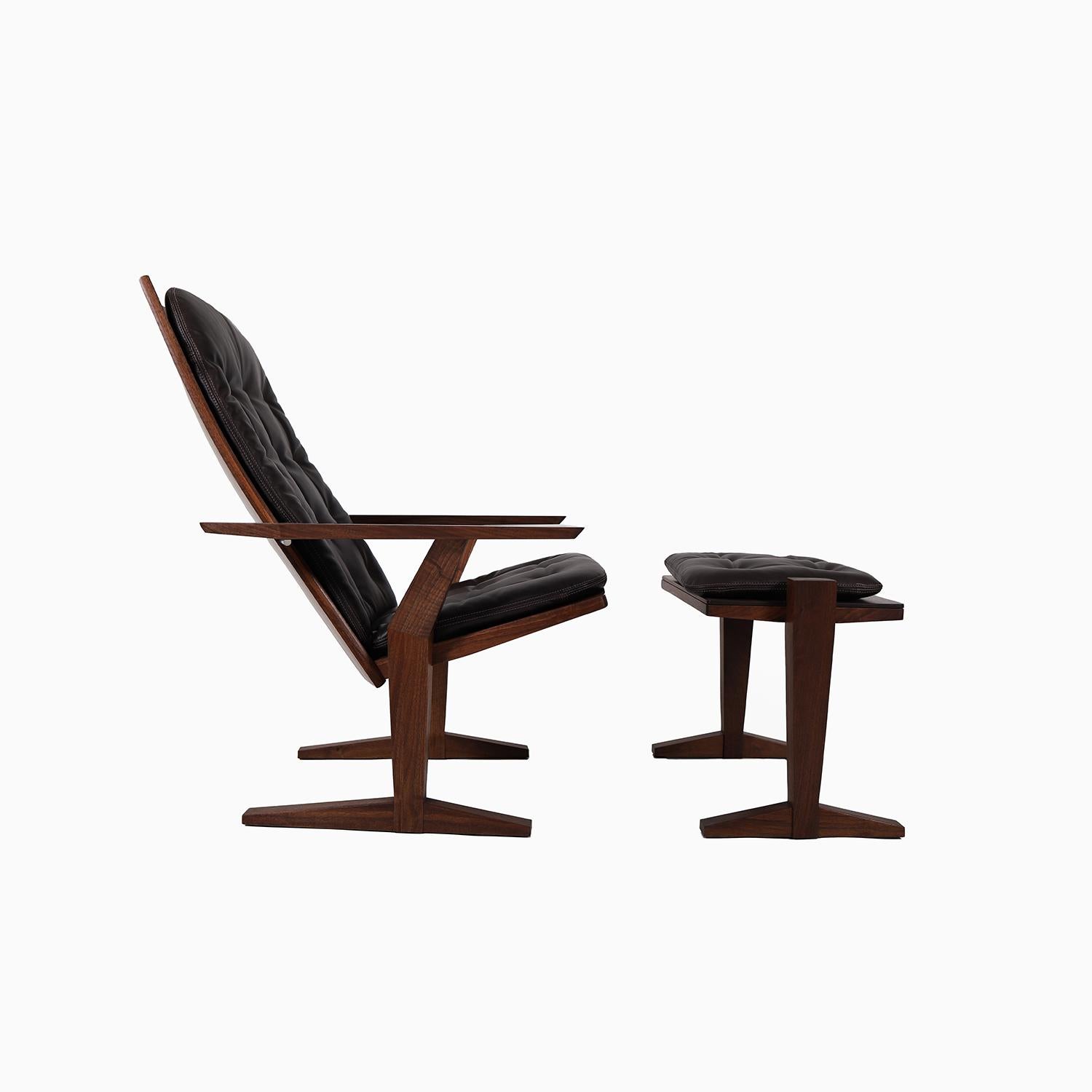 Adirondack Studio Lounge 'No. 3 Chair' & Ottoman For Sale