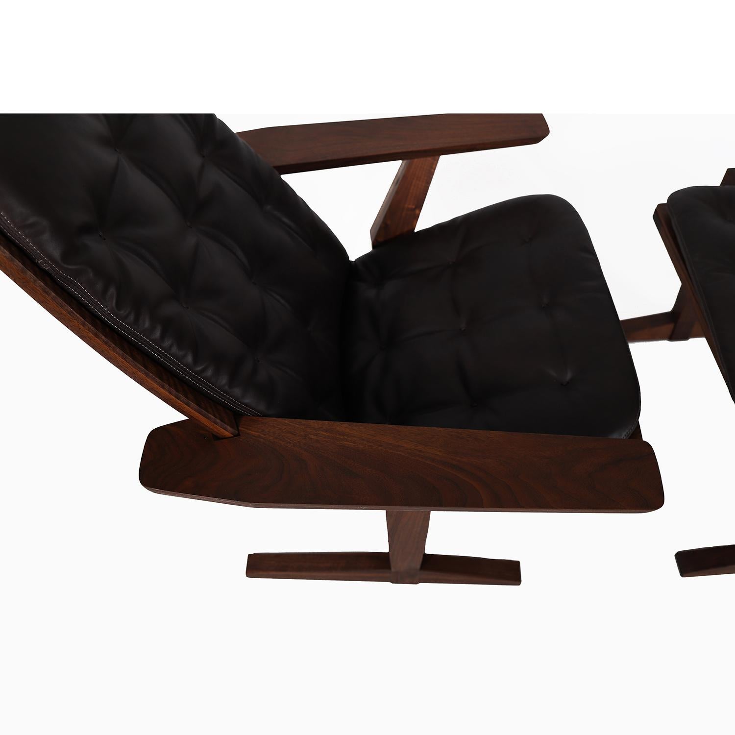 Contemporary Studio Lounge 'No. 3 Chair' & Ottoman For Sale