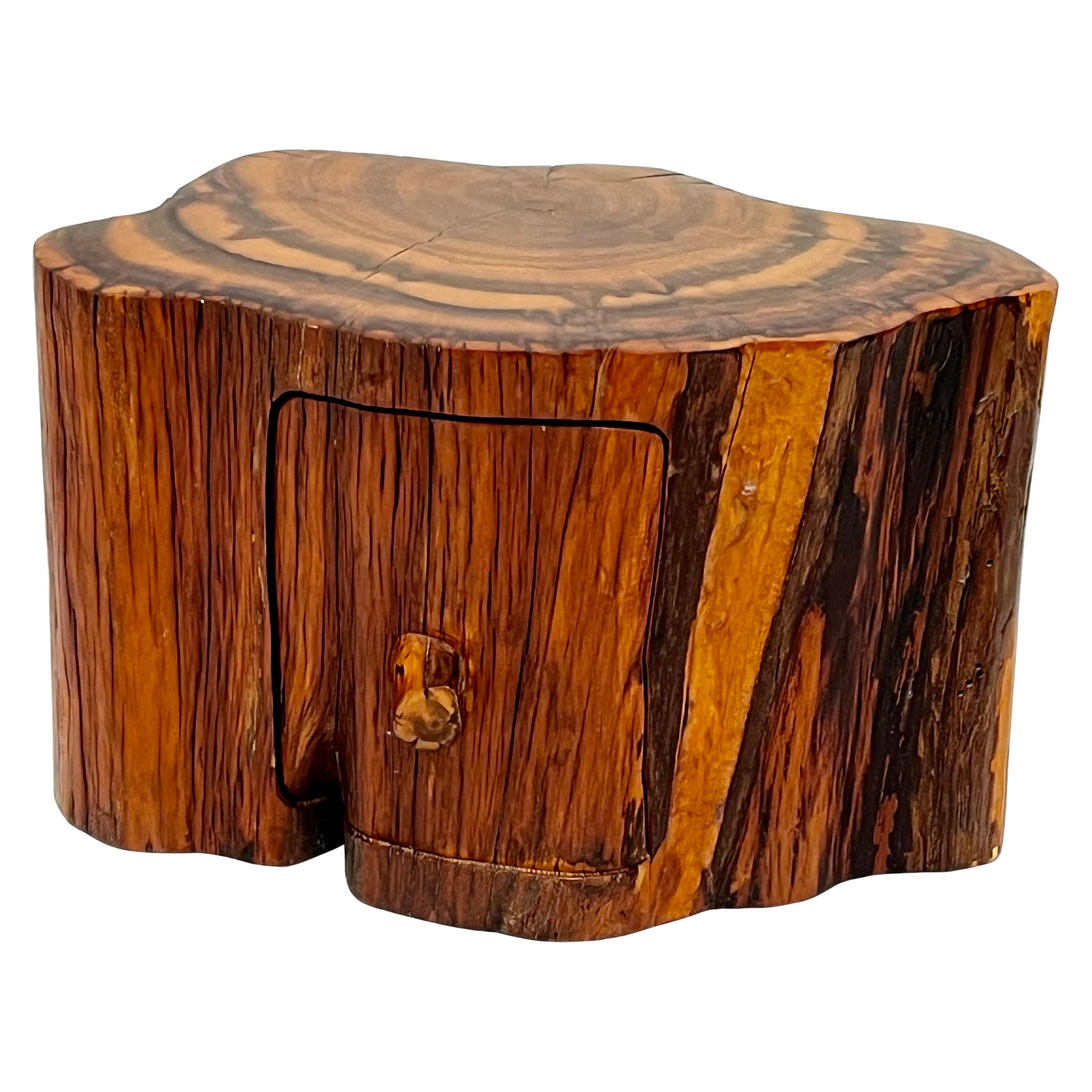 Studio Made American Organic Freeform Rustic Craft Wood Jewelry or Stash Box