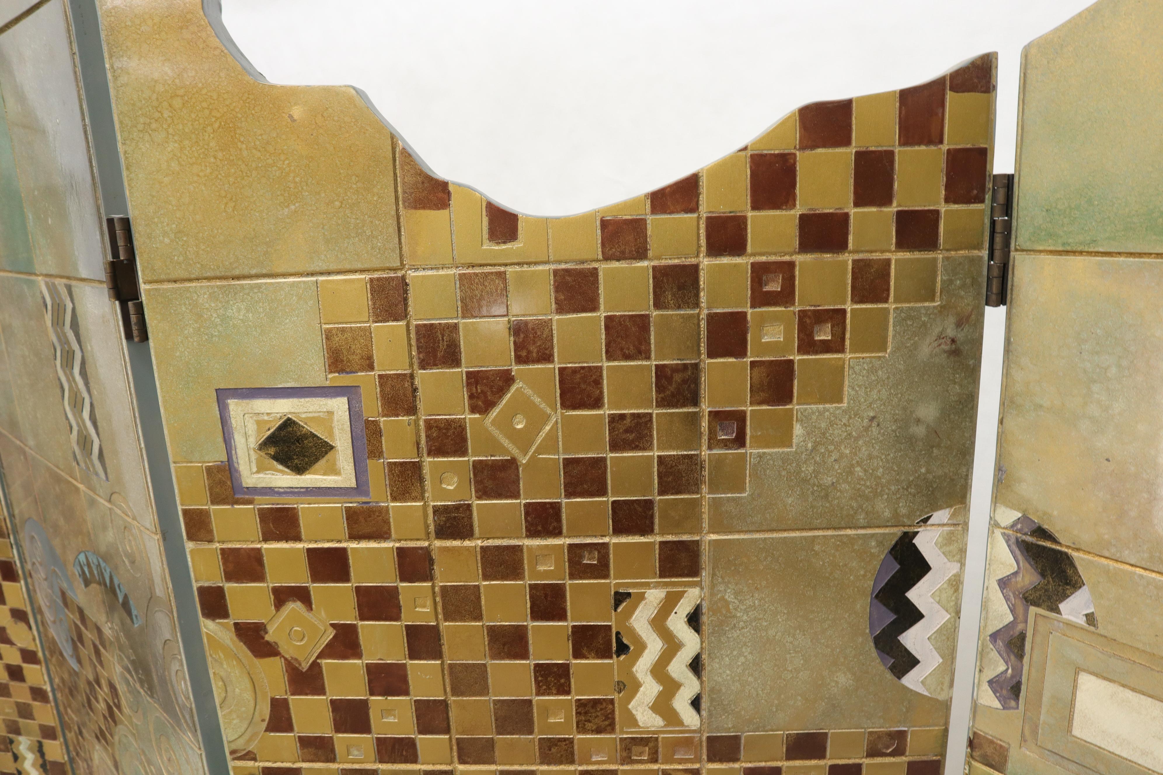 Mid-Century moderno Studio A Decorative Arts Studio divisorio a 4 pannelli laccati in vendita