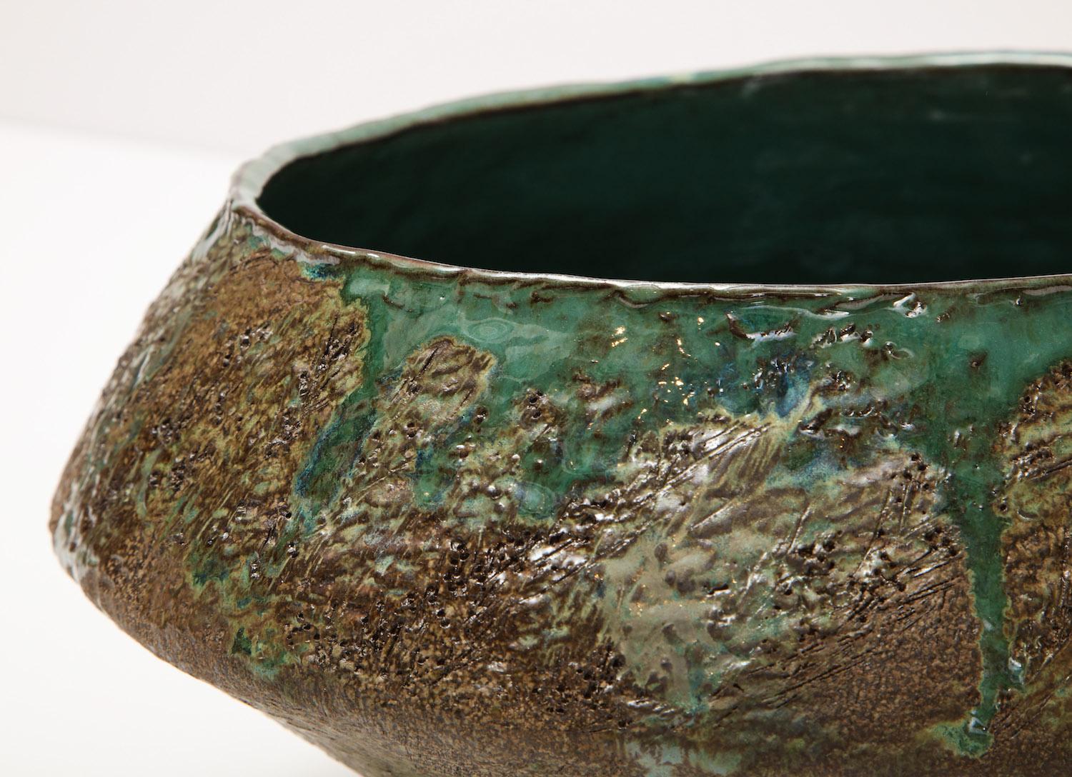 Contemporary Studio-Made Asymmetric Bowl by Dena Zemsky