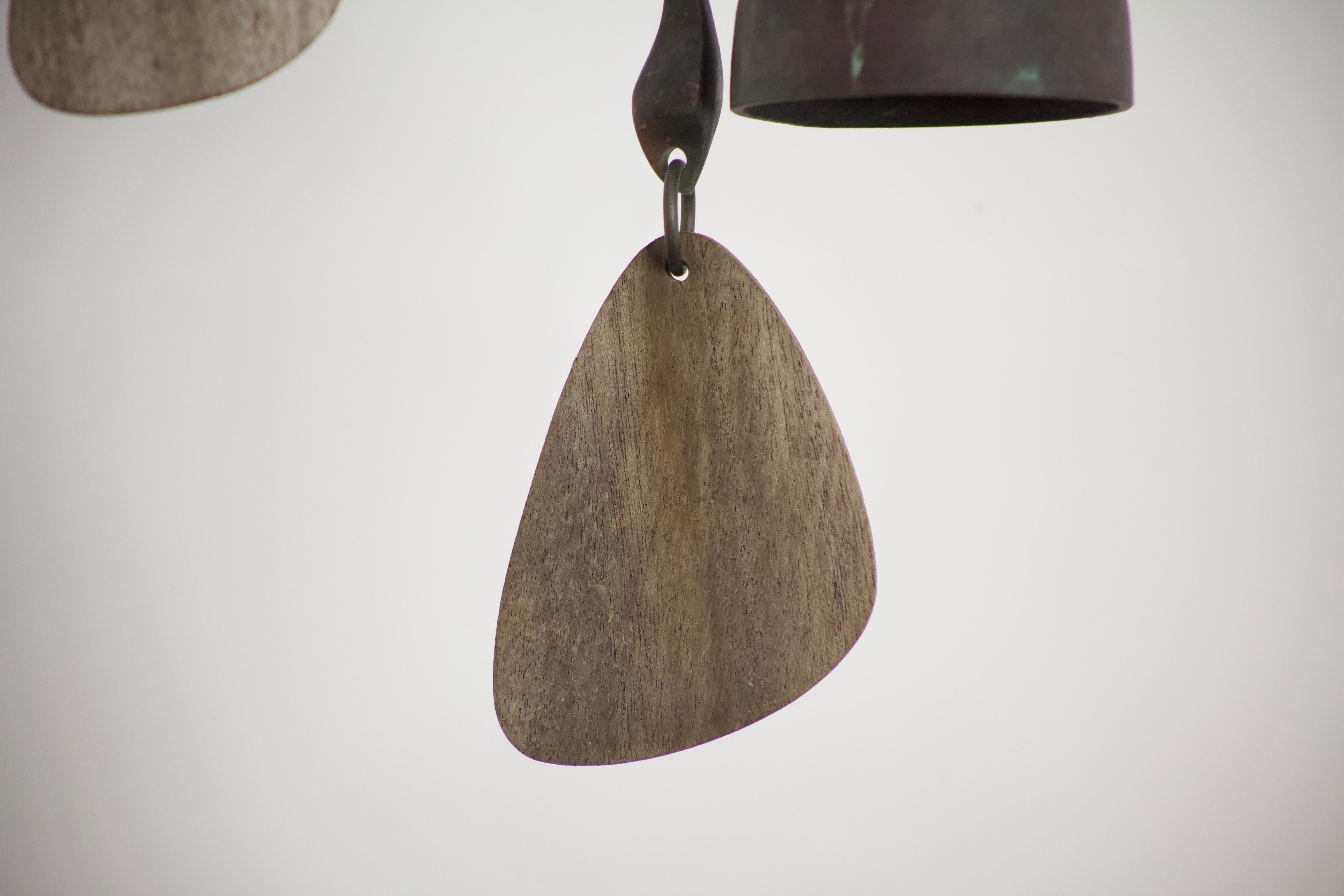 Late 20th Century Studio Made Bronze Wind Chimes by Richard Fisher