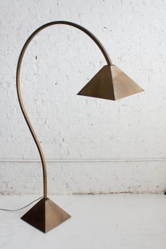 Studio Made Burnished Brass Arc Floor Lamp