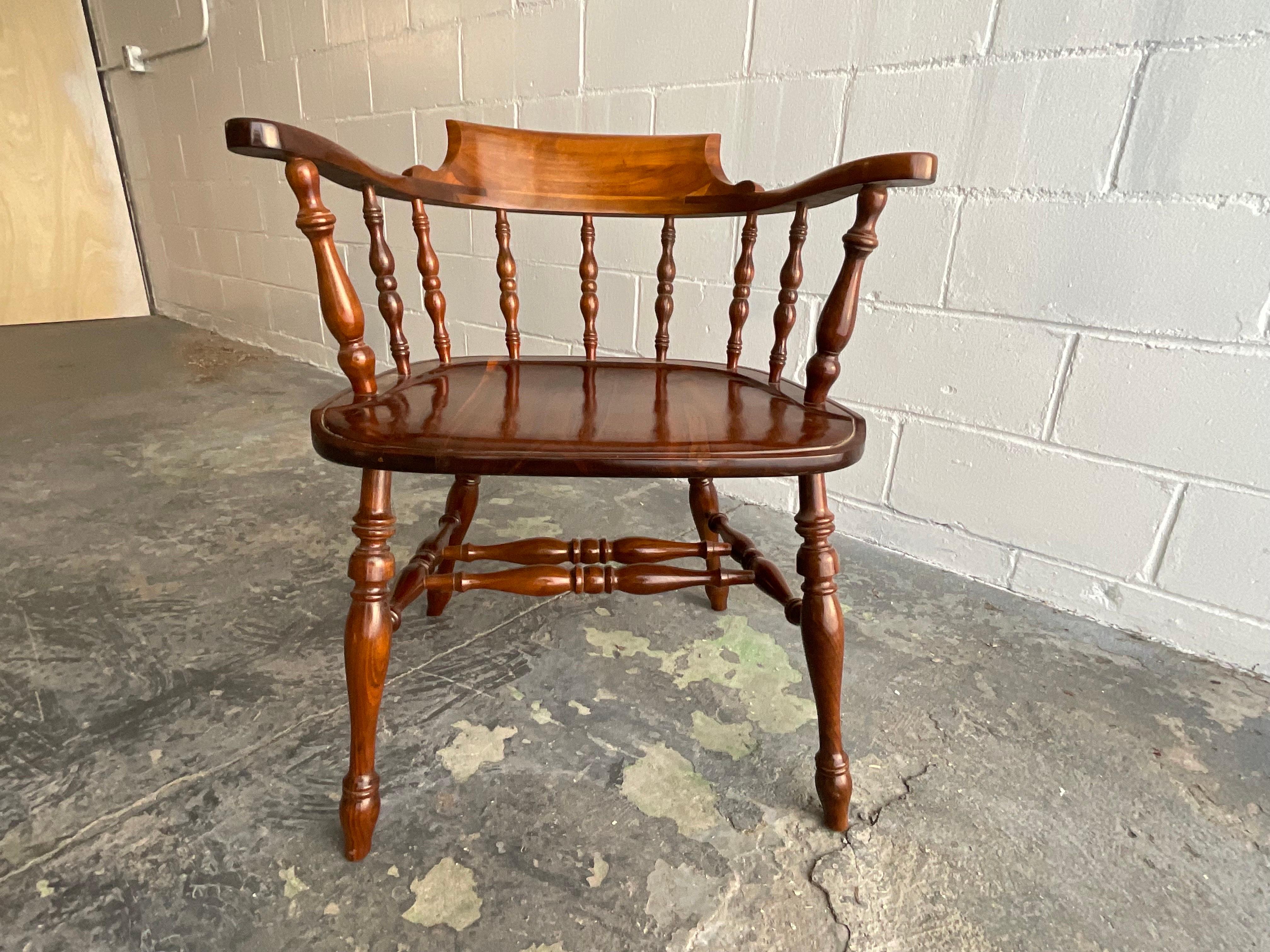 Victorian Studio-Made Captain’s Chairs in American Black Walnut, Winged Foot-2020 For Sale