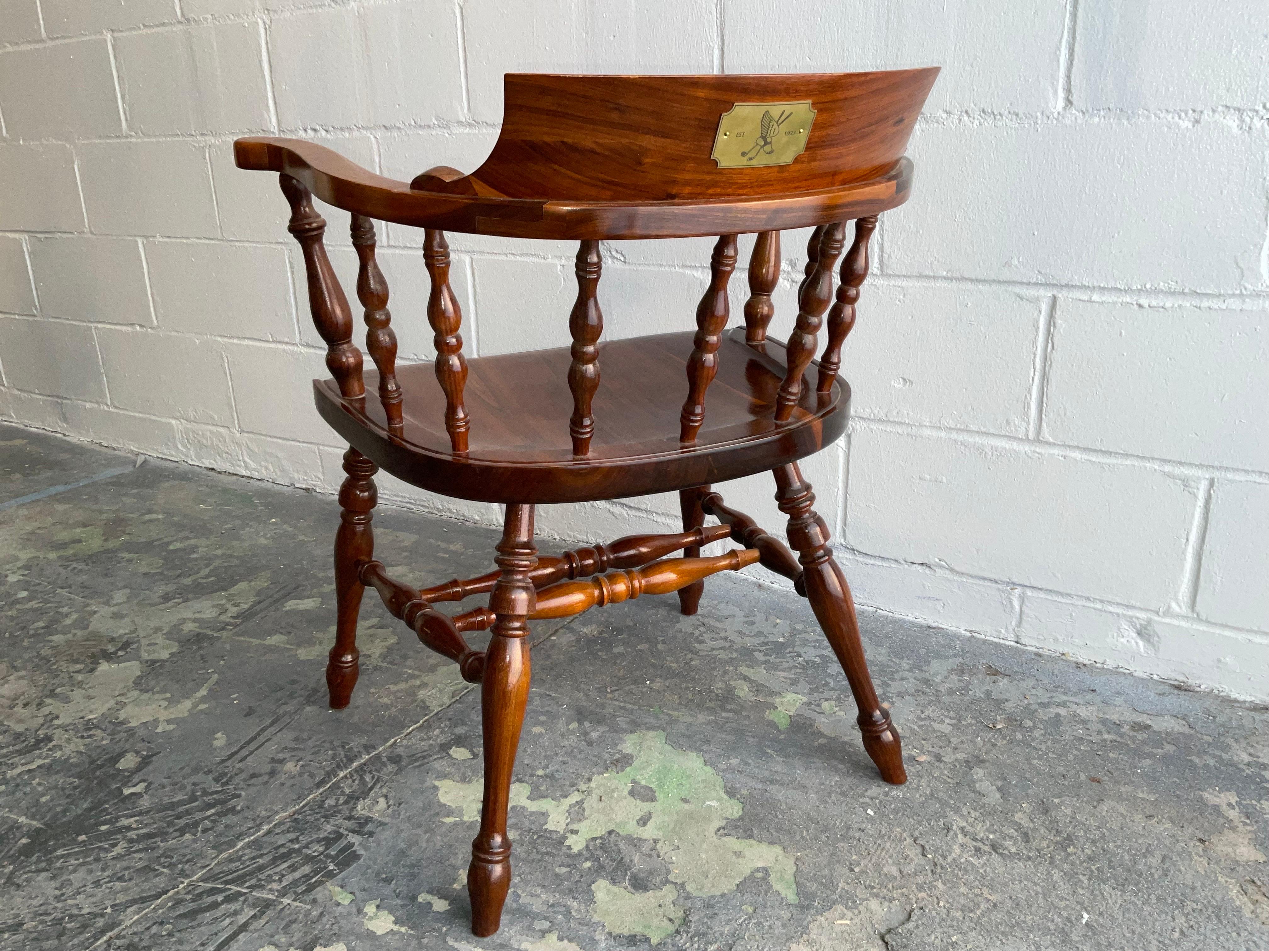 Studio-Made Captain’s Chairs in American Black Walnut, Winged Foot-2020 In New Condition For Sale In Brooklyn, NY