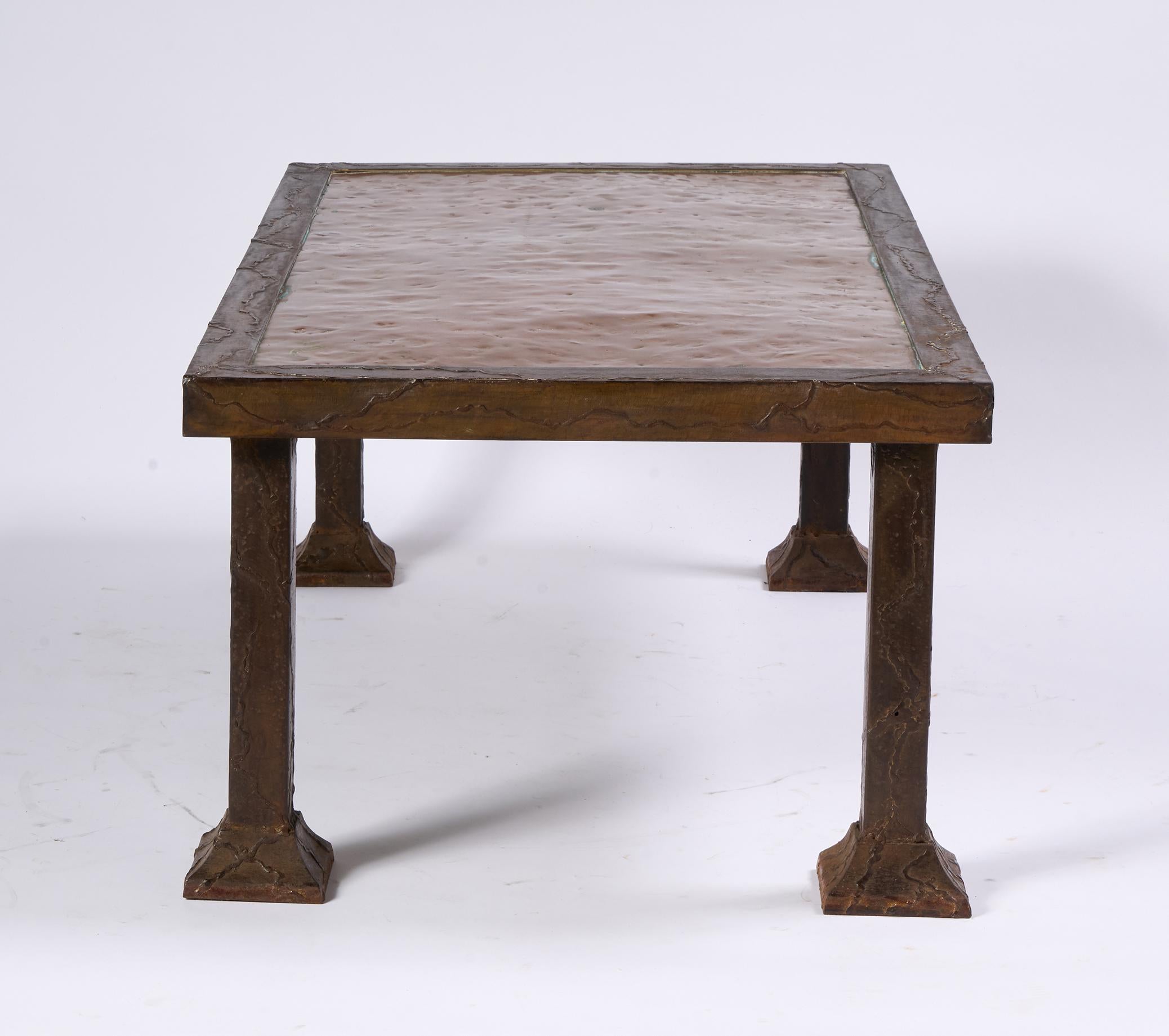 Mesa baja de cobre y acero Studio Made en Bueno estado para la venta en Greensboro, NC