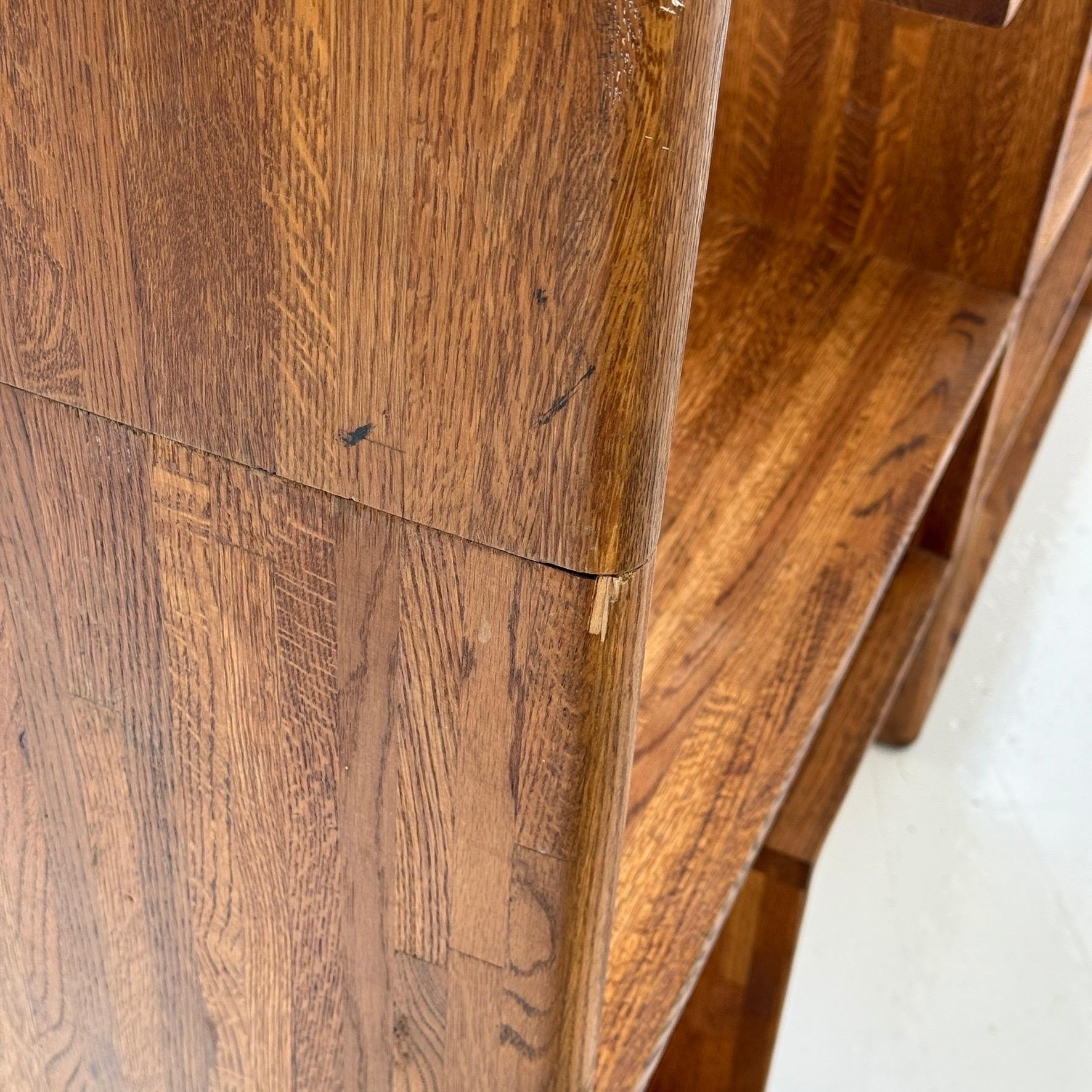 Studio Made Custom Oak Shelving Unit For Sale 3