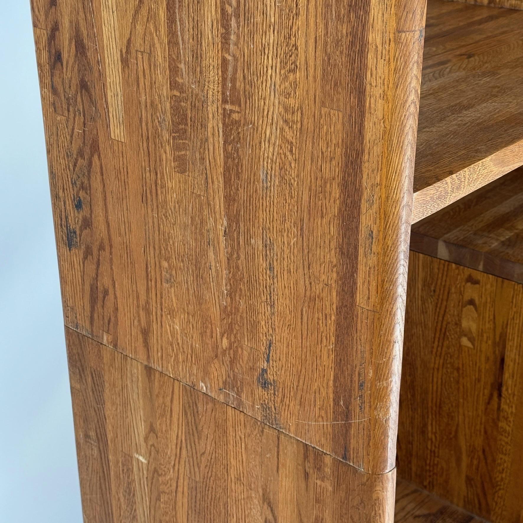 Studio Made Custom Oak Shelving Unit For Sale 8